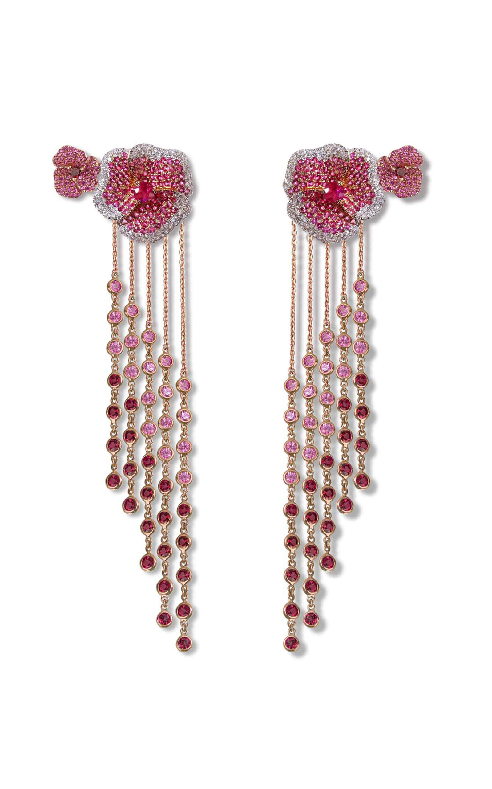 AS29 Women's One of a Kind Bloom 18K Rose Gold Multi-Stone Earrings