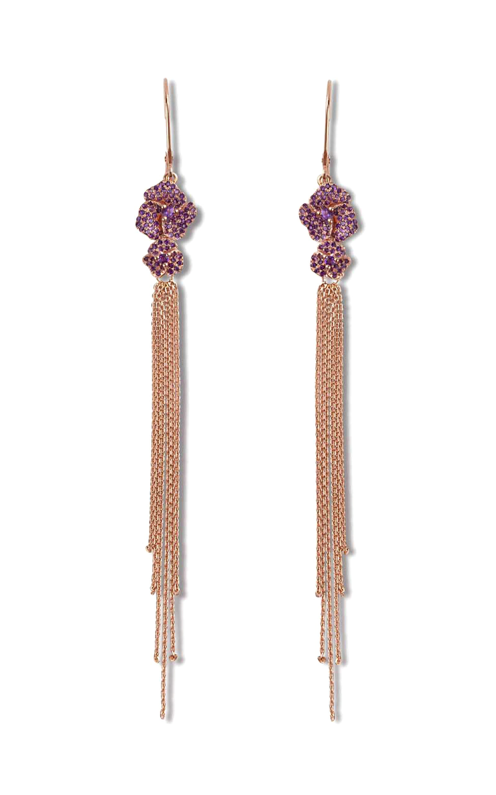 AS29 Women's One of a Kind Bloom 18K Rose Gold Amethyst Earrings