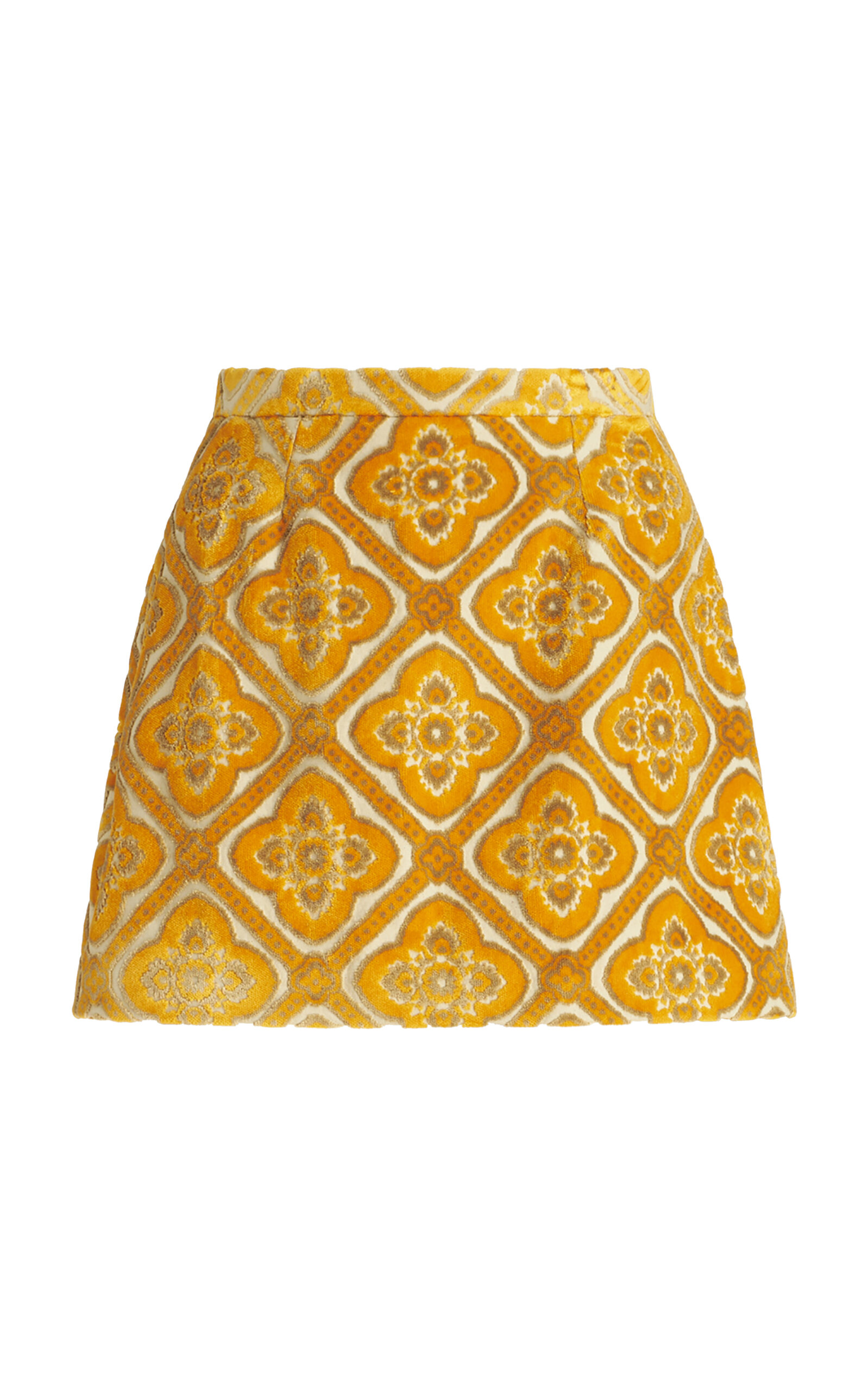 Etro Women's Printed Mini Skirt In Orange