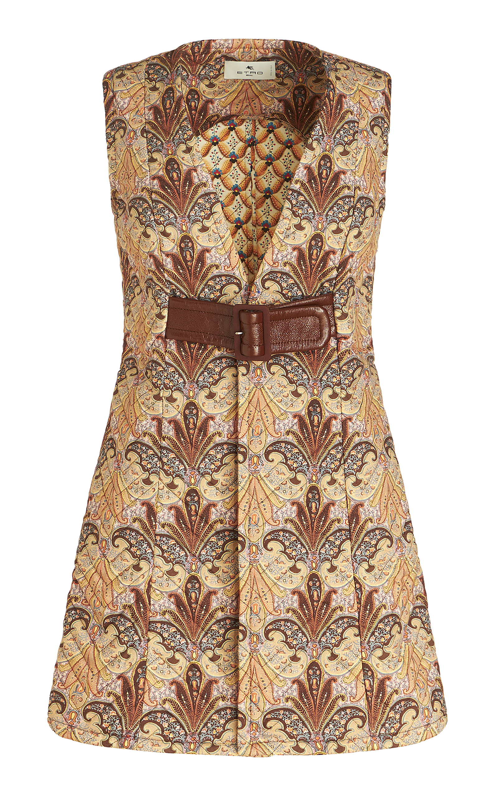 Etro Knitted Vest with Jacquard Geometric Pattern