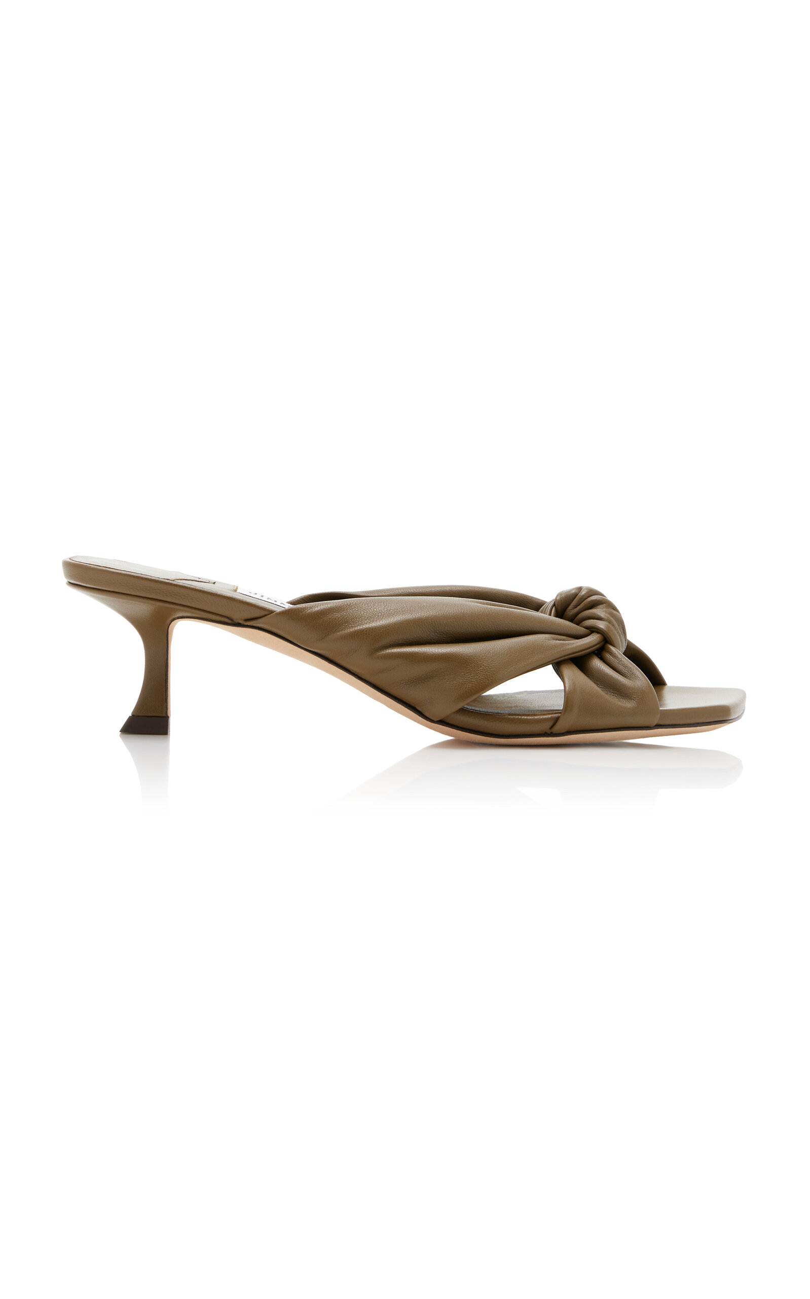 Jimmy Choo - Exclusive Avenue Leather Mules - Green - IT 38.5 - Moda Operandi
