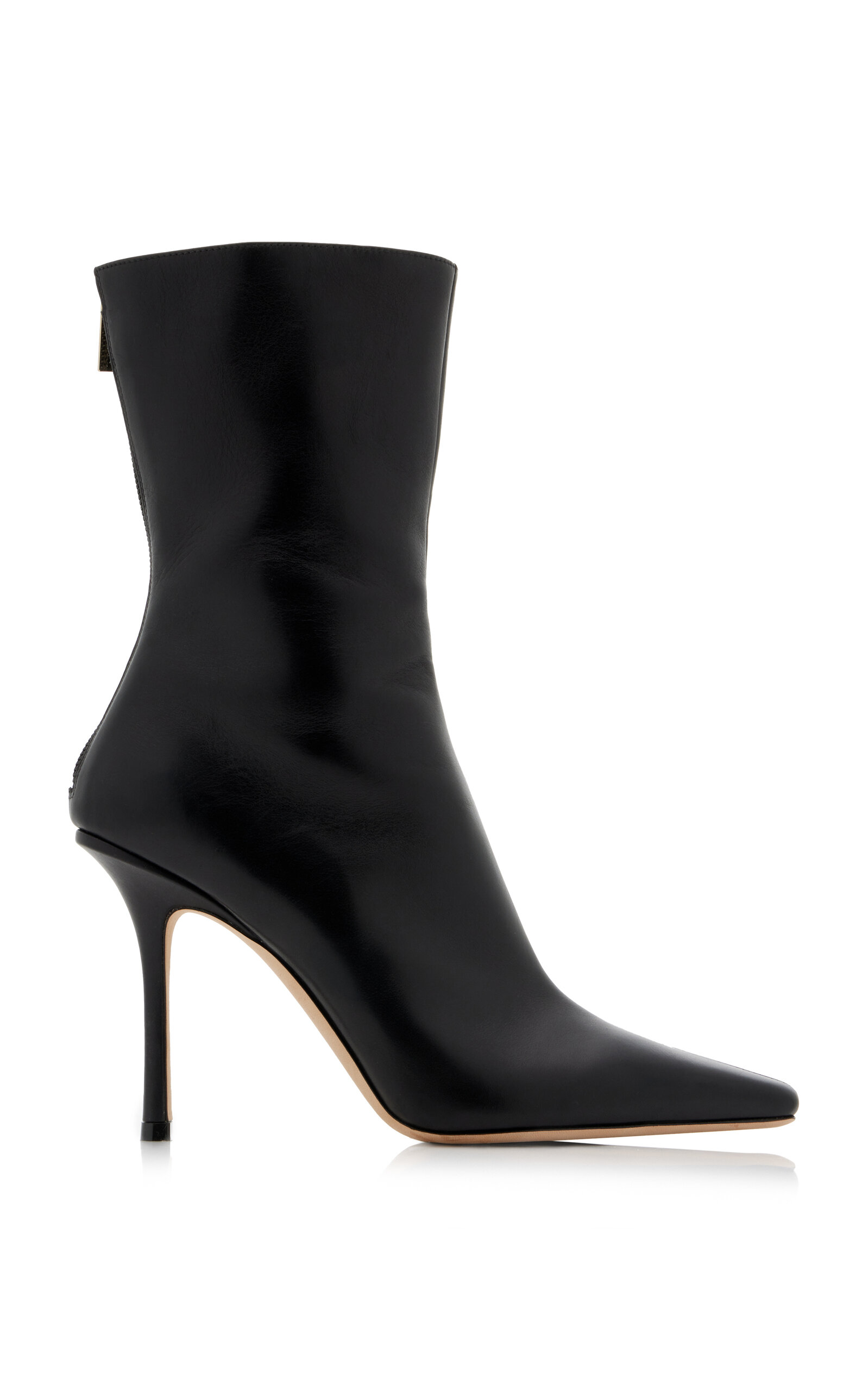 Shop Jimmy Choo Agathe Leather Ankle Boots In Black