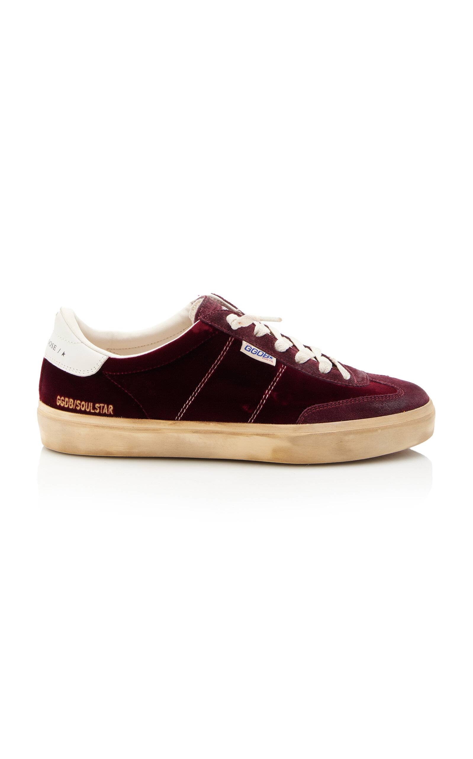 Golden Goose Soul-star Suede Trainers In Burgundy