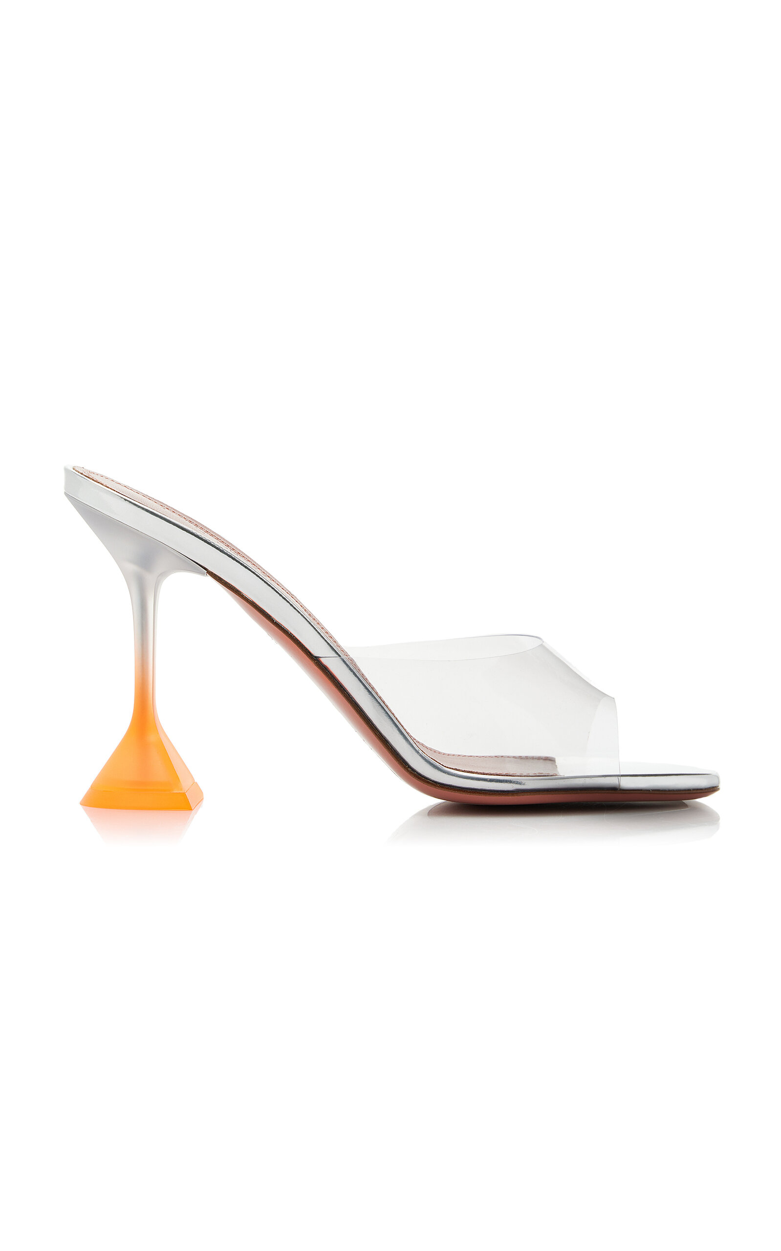 Amina Muaddi Lupita Glass 95mm Transparent Mules