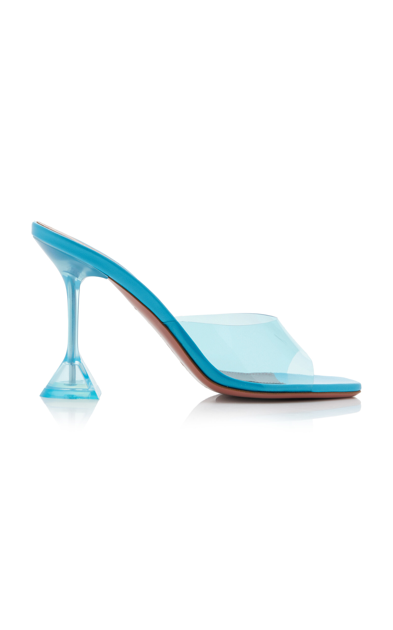 Shop Amina Muaddi Lupita Pvc Sandals In Blue