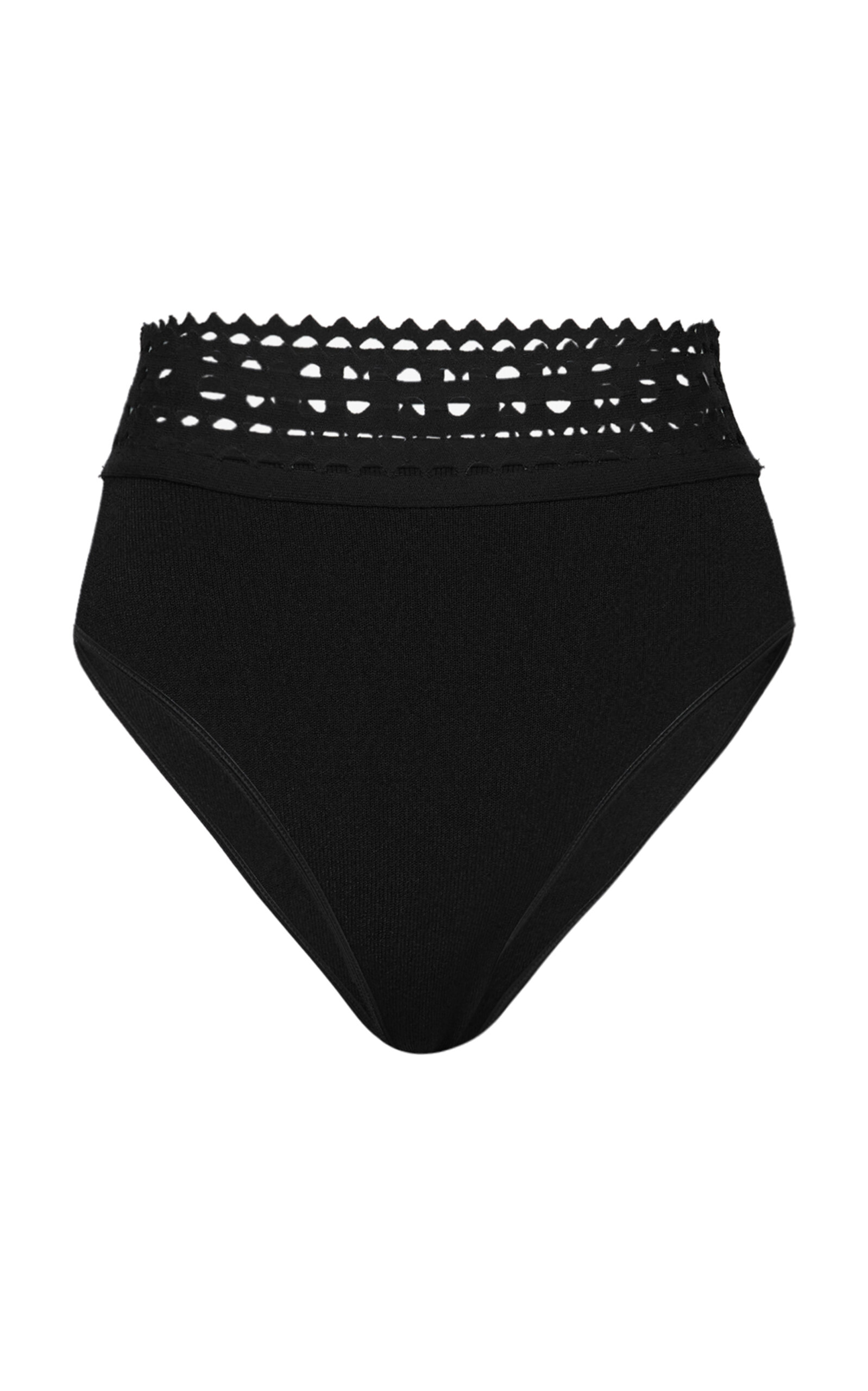 Shop Alaïa Vienne Cheeky Knit Shorts In Black