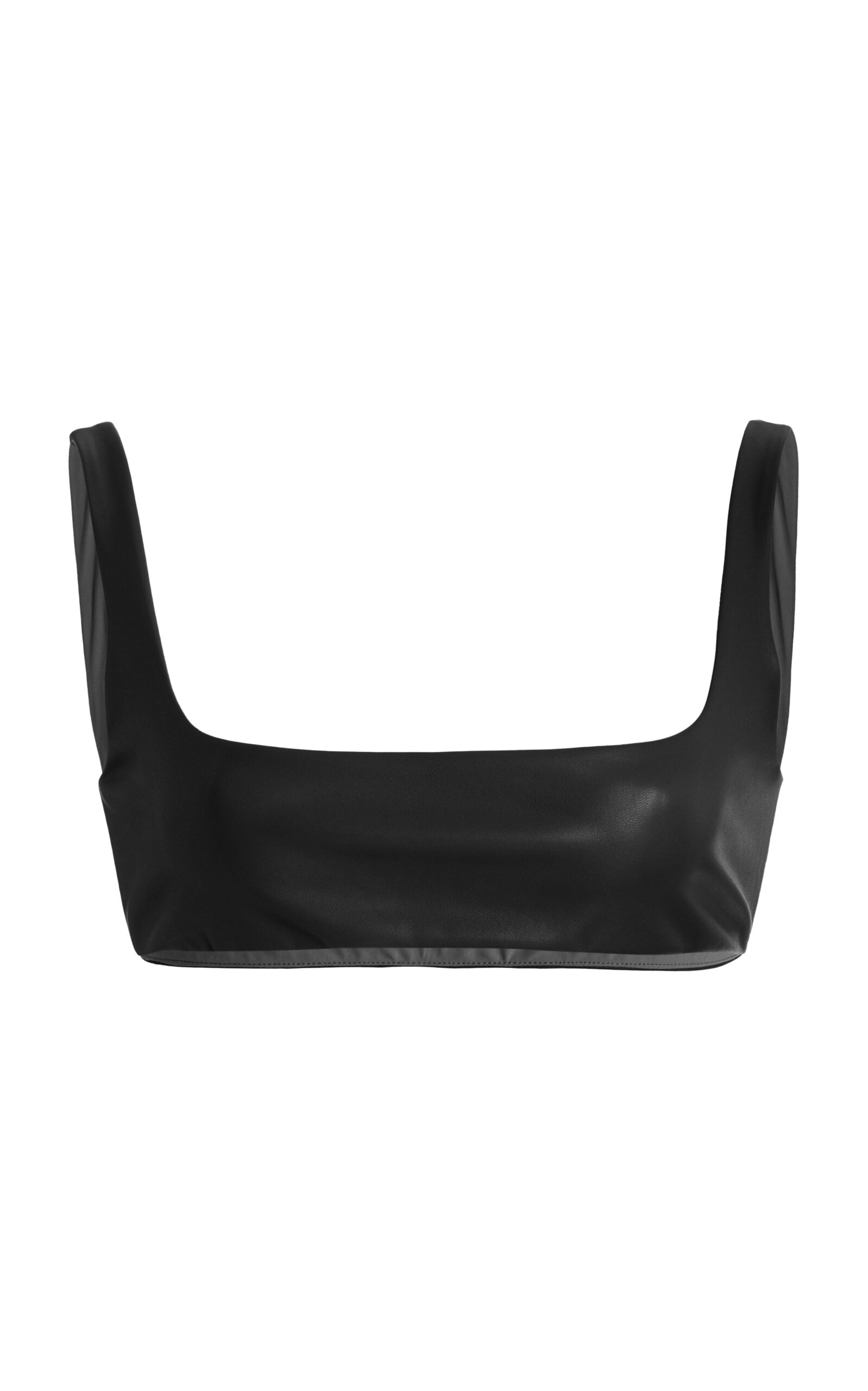 Lapointe Faux-leather Bra Top In Black