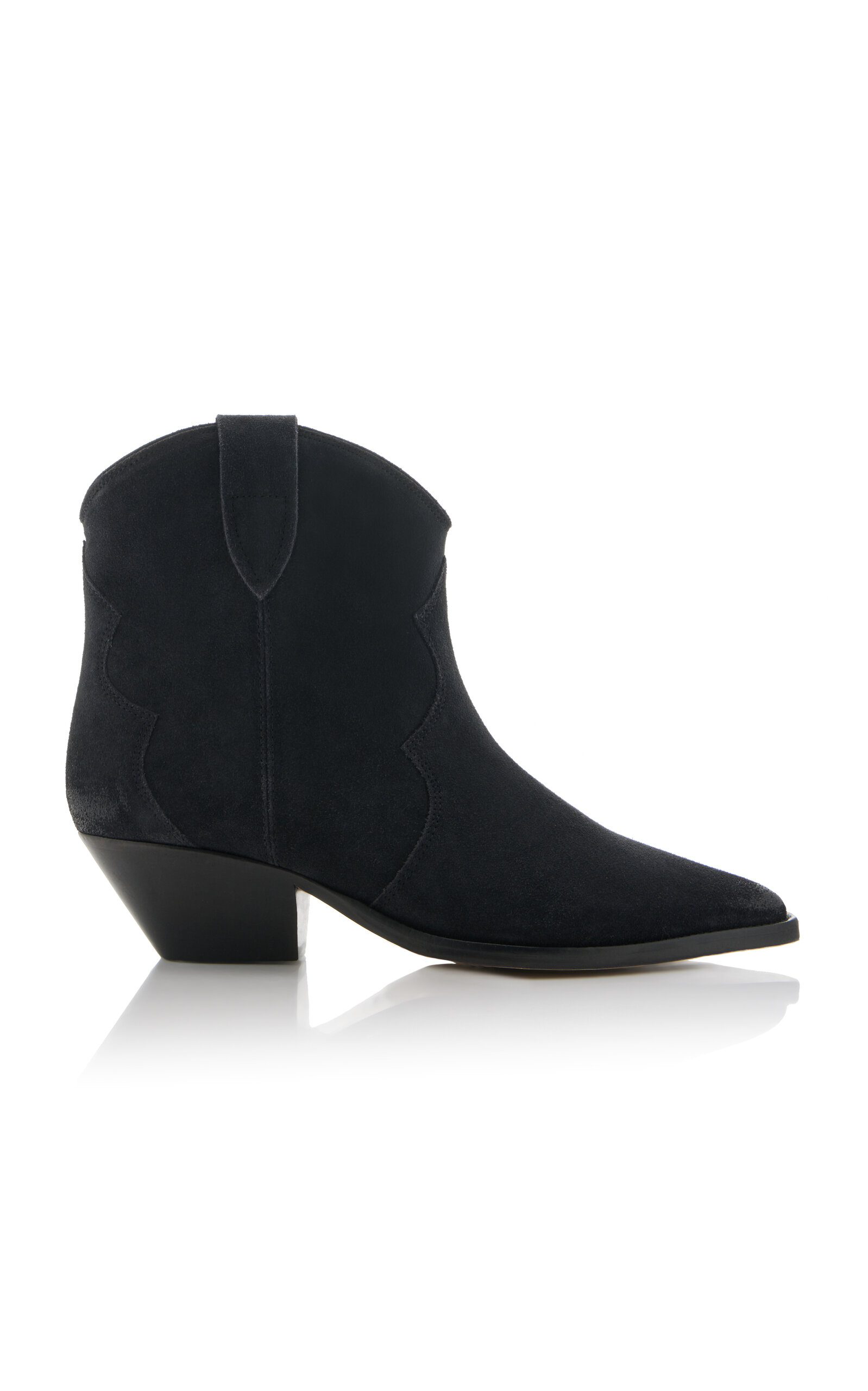 Isabel Marant Brown Suede Dewina Ankle Boots In Black