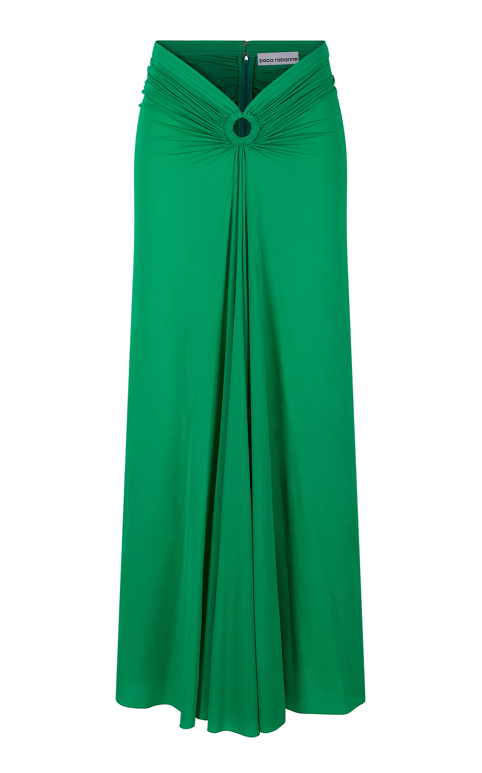 Paco Rabanne - Gathered Maxi Skirt - Green - FR 42 - Moda Operandi