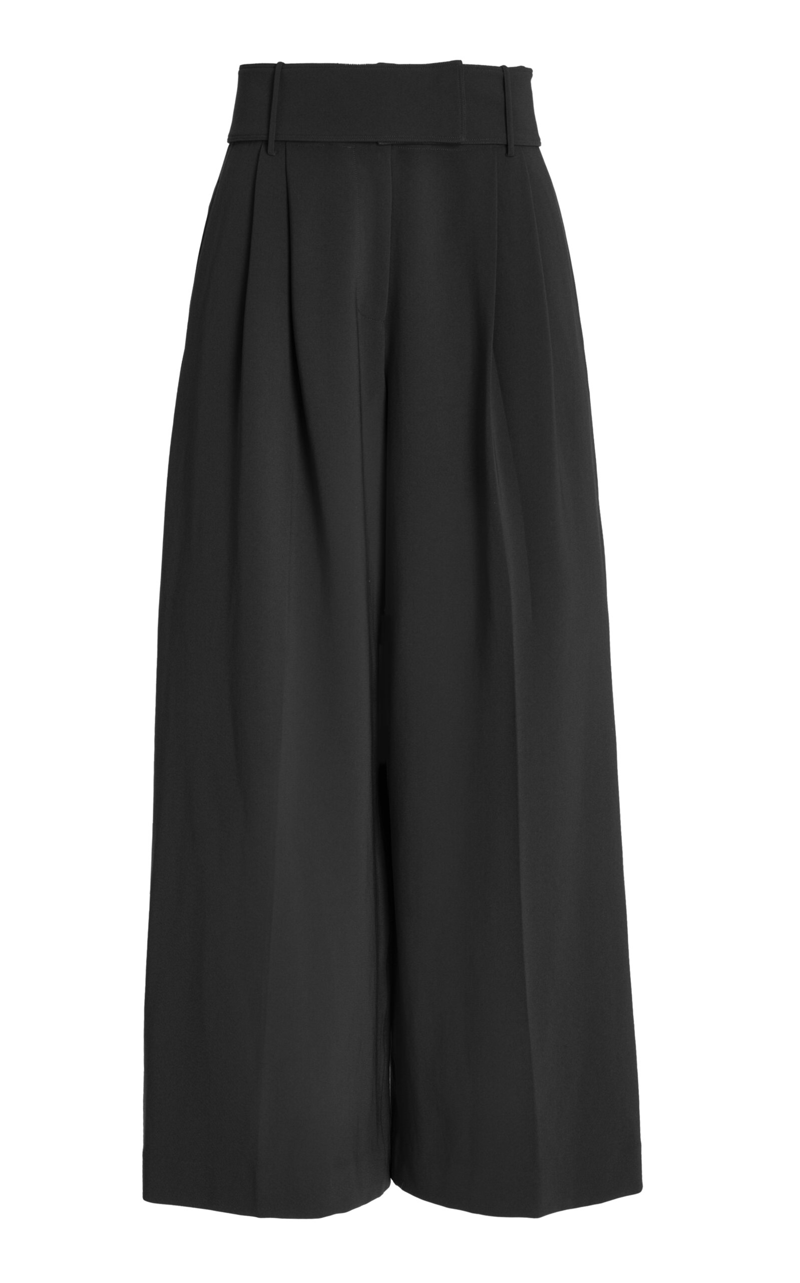 Proenza Schouler Weyes Midrise Crepe Flared Pants In Black