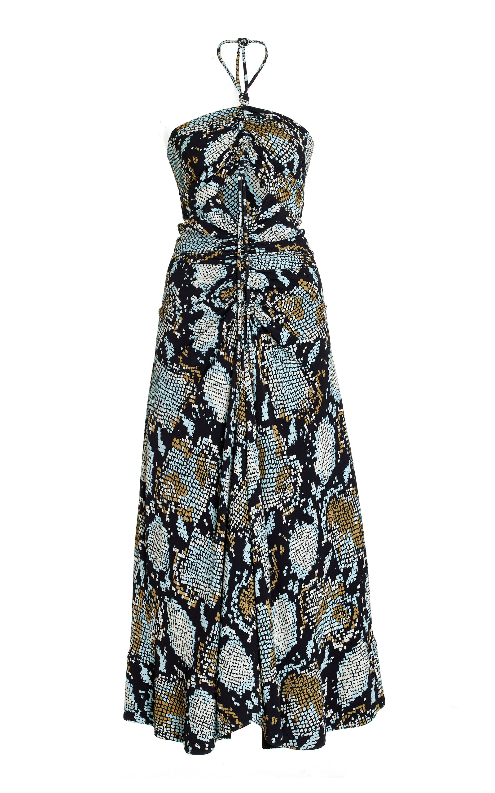 Proenza Schouler Women's Glossy Leather Halter Dress In Python