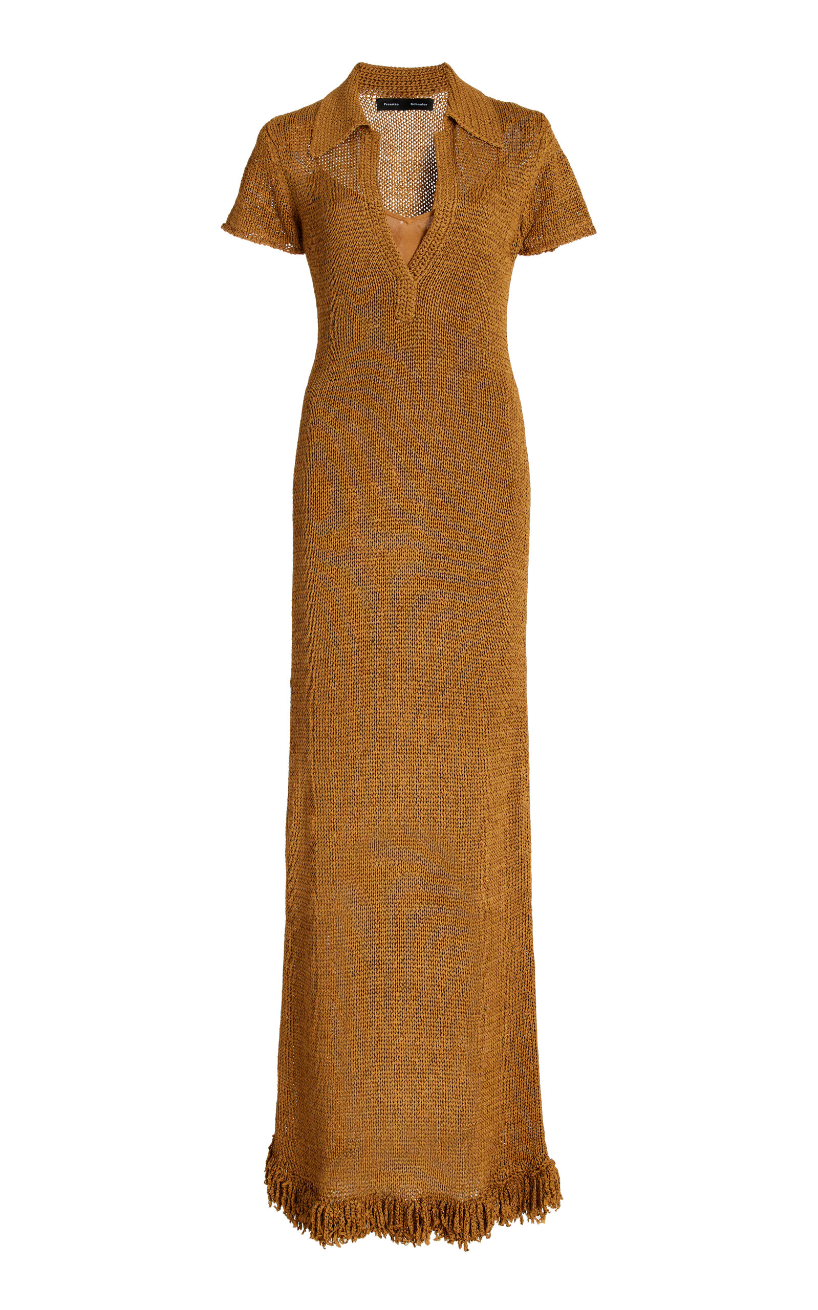 Proenza Schouler Women's Ribbon Crochet Dress In Brown