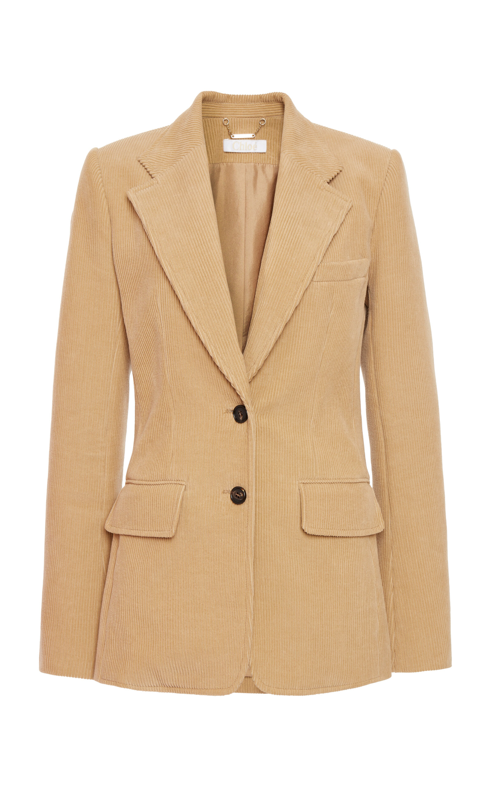 Chloé Cotton Corduroy Blazer Jacket - Neutral