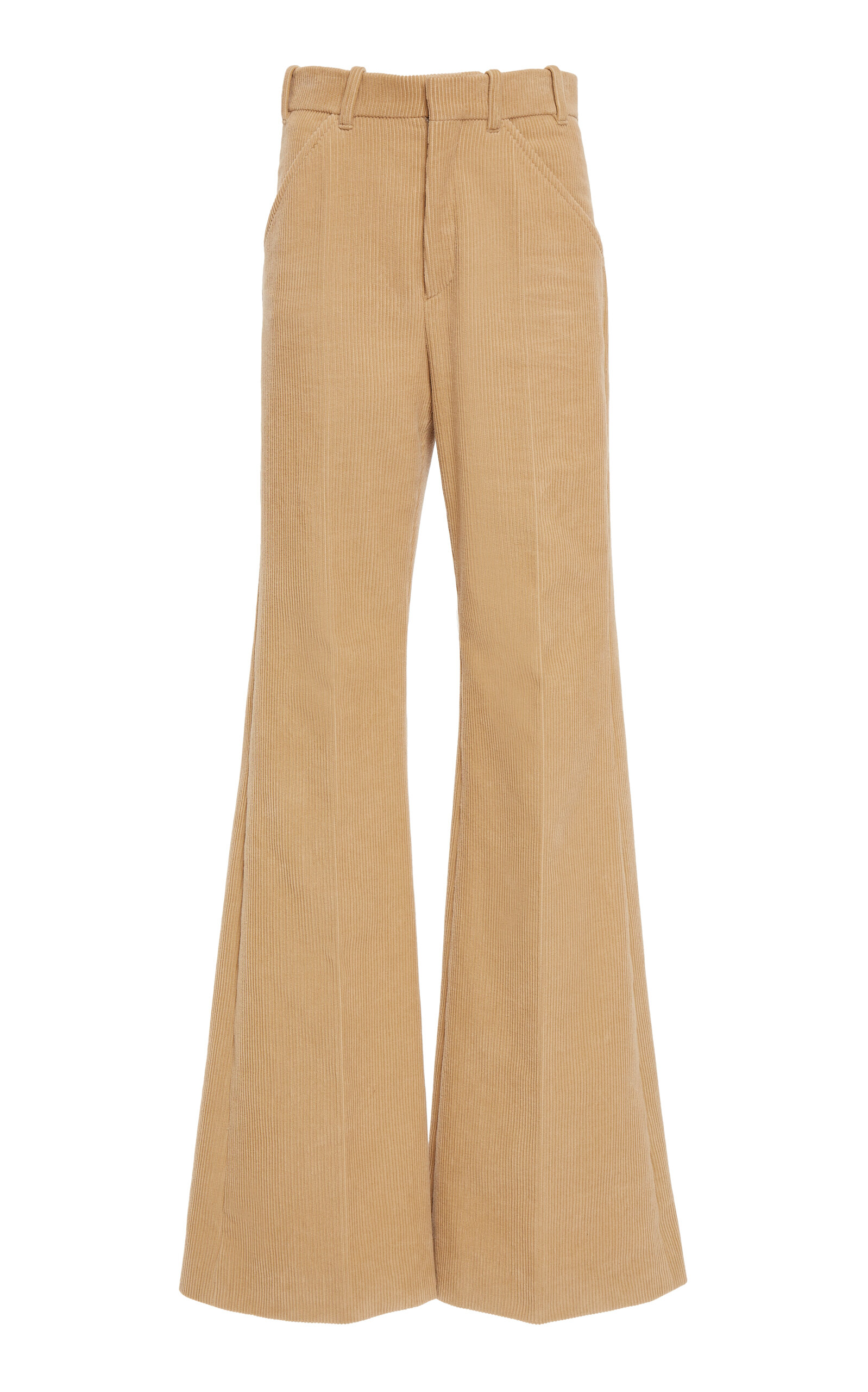 Chloé Women's Cotton Cordurouy Straight-leg Pants In Neutral