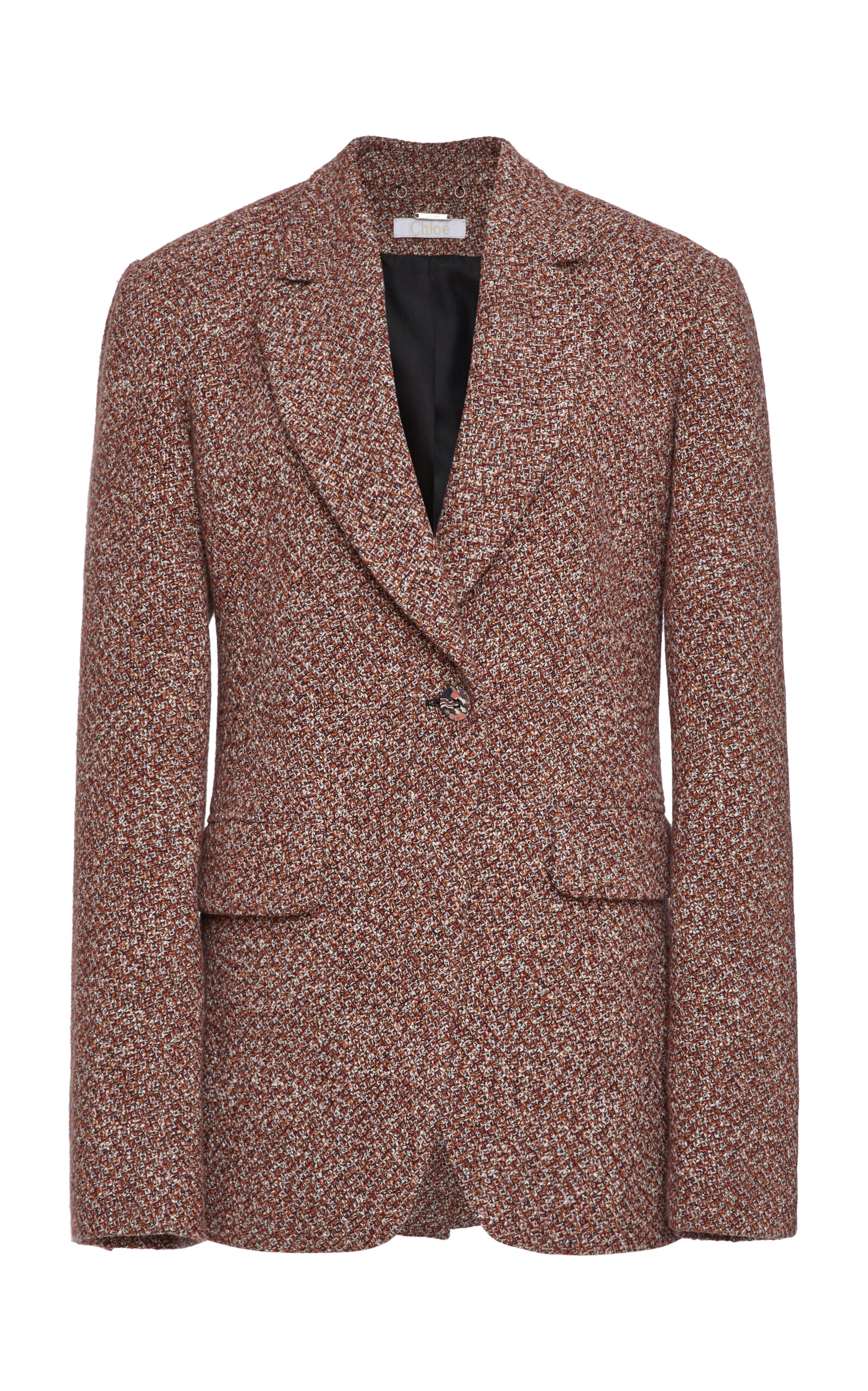 Chloé Wool-blend Tweed Blazer In Multi
