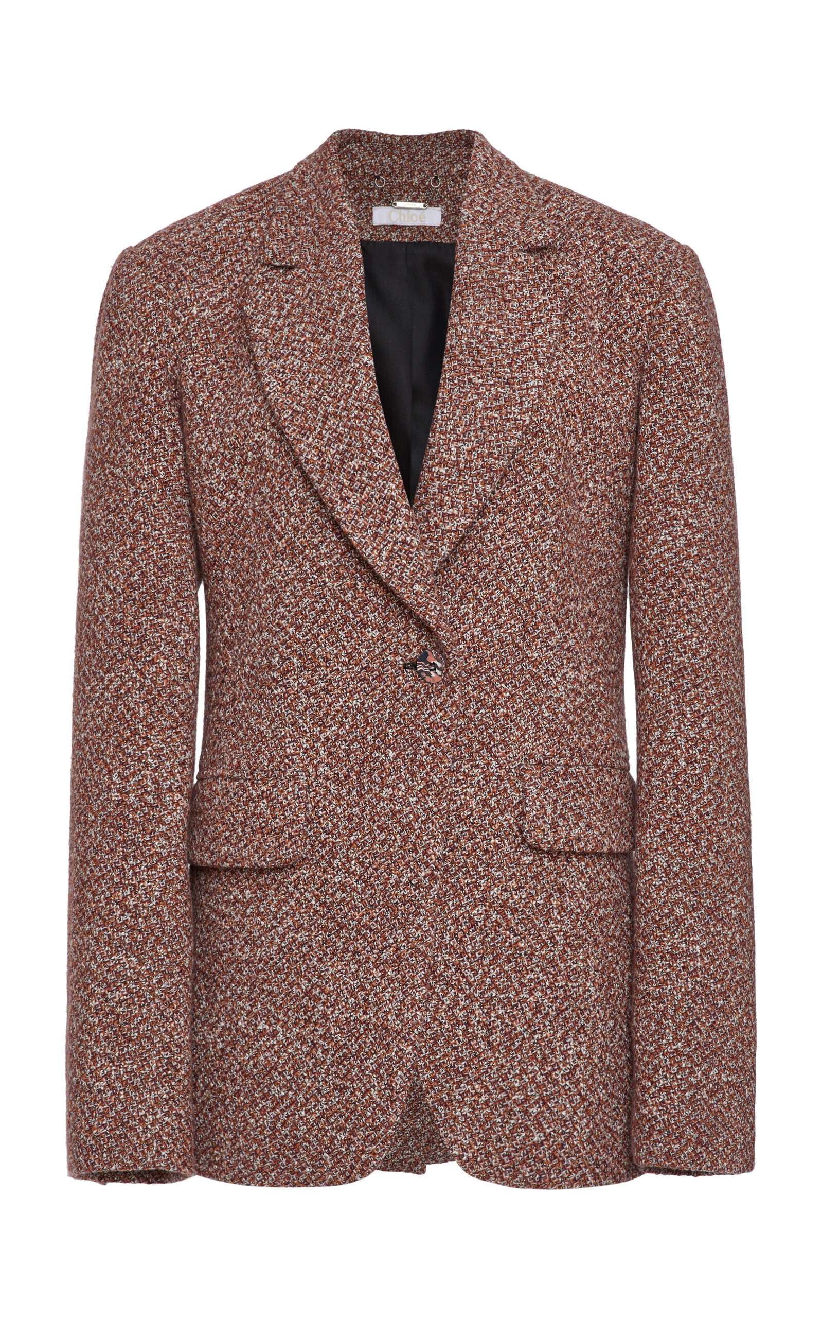 Chloé Tweed Knit Blazer Jacket In Multi