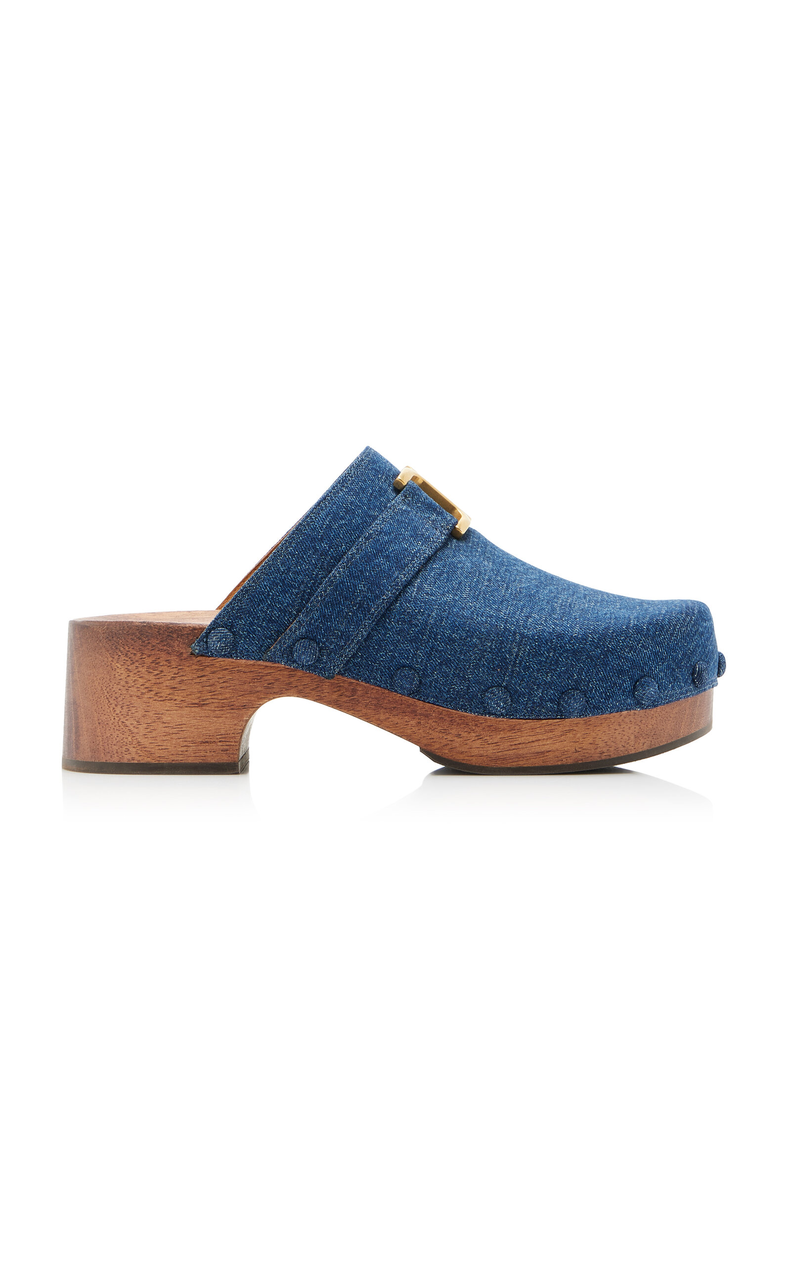 Chloé - Marcie Denim Clogs - Dark Wash - IT 37 - Moda Operandi