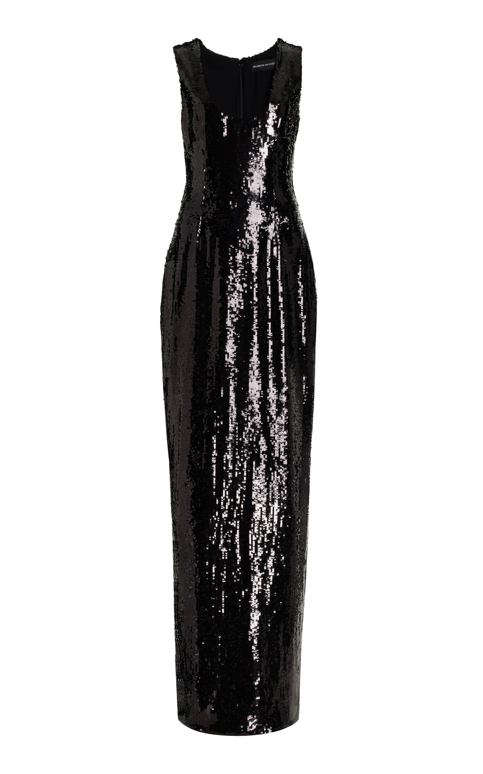 Brandon Maxwell Everly Sequined Gown In Black