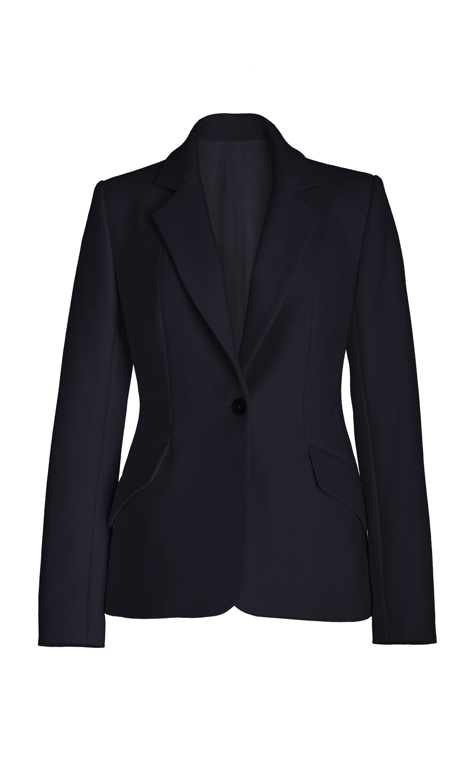 Brandon Maxwell Women's Larsa Tailored Stretch-wool Blazer In Black