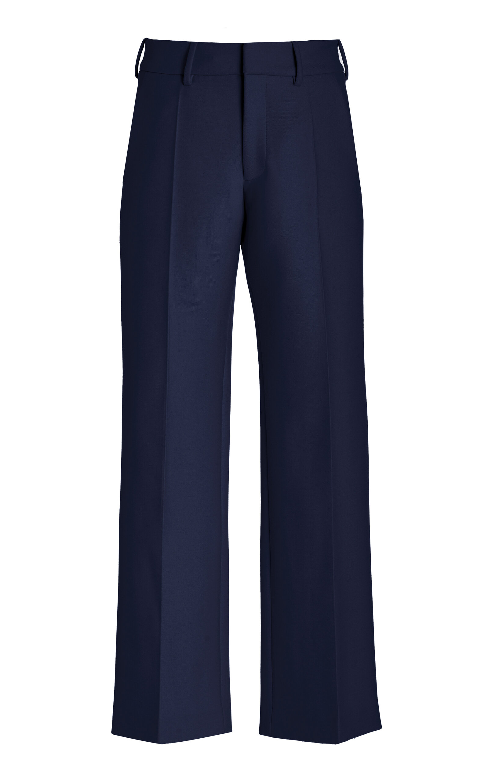 Brandon Maxwell Cropped Stretch-wool Pants In Navy