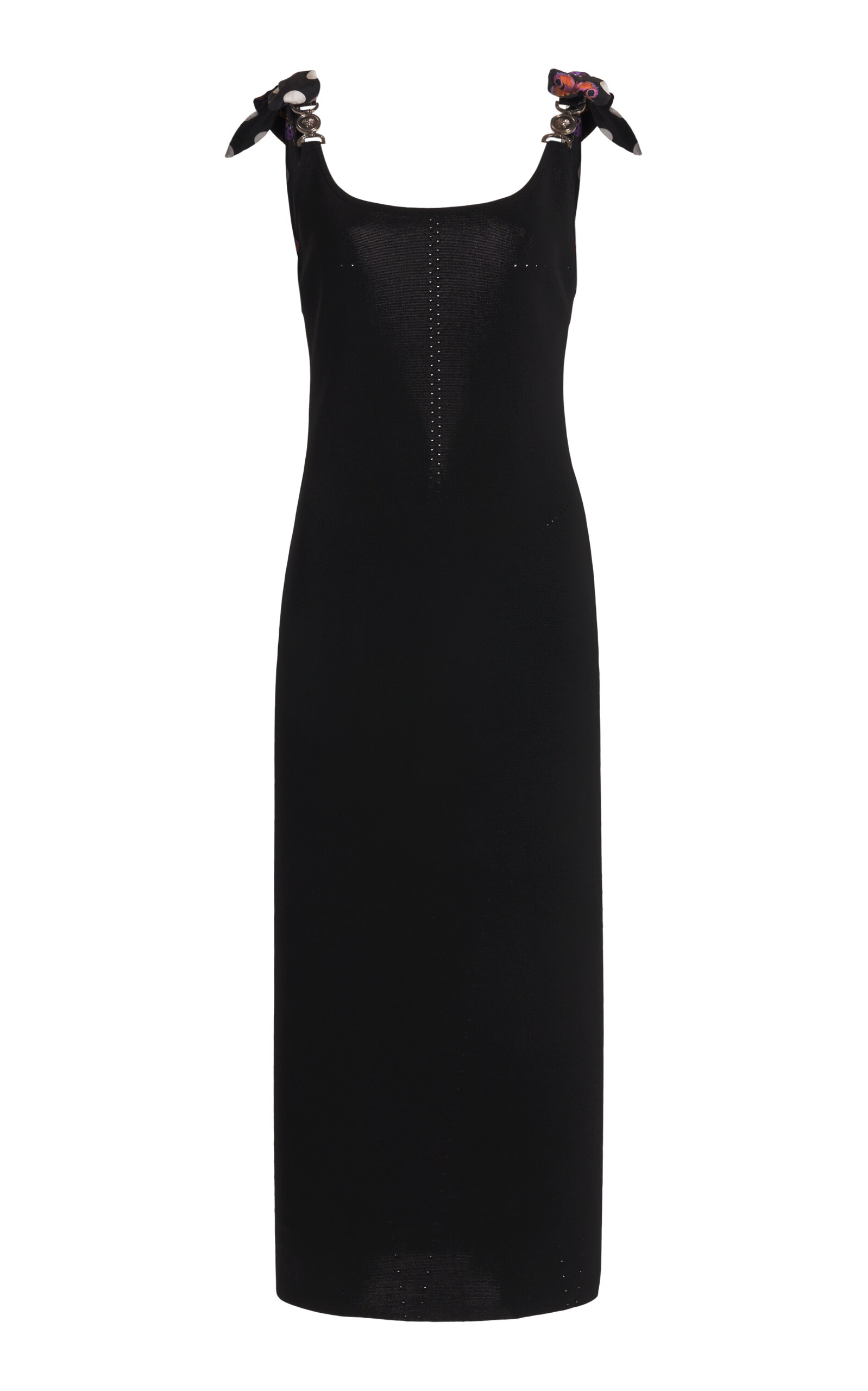 Versace Women's Silk-Detailed Knit Midi Dress