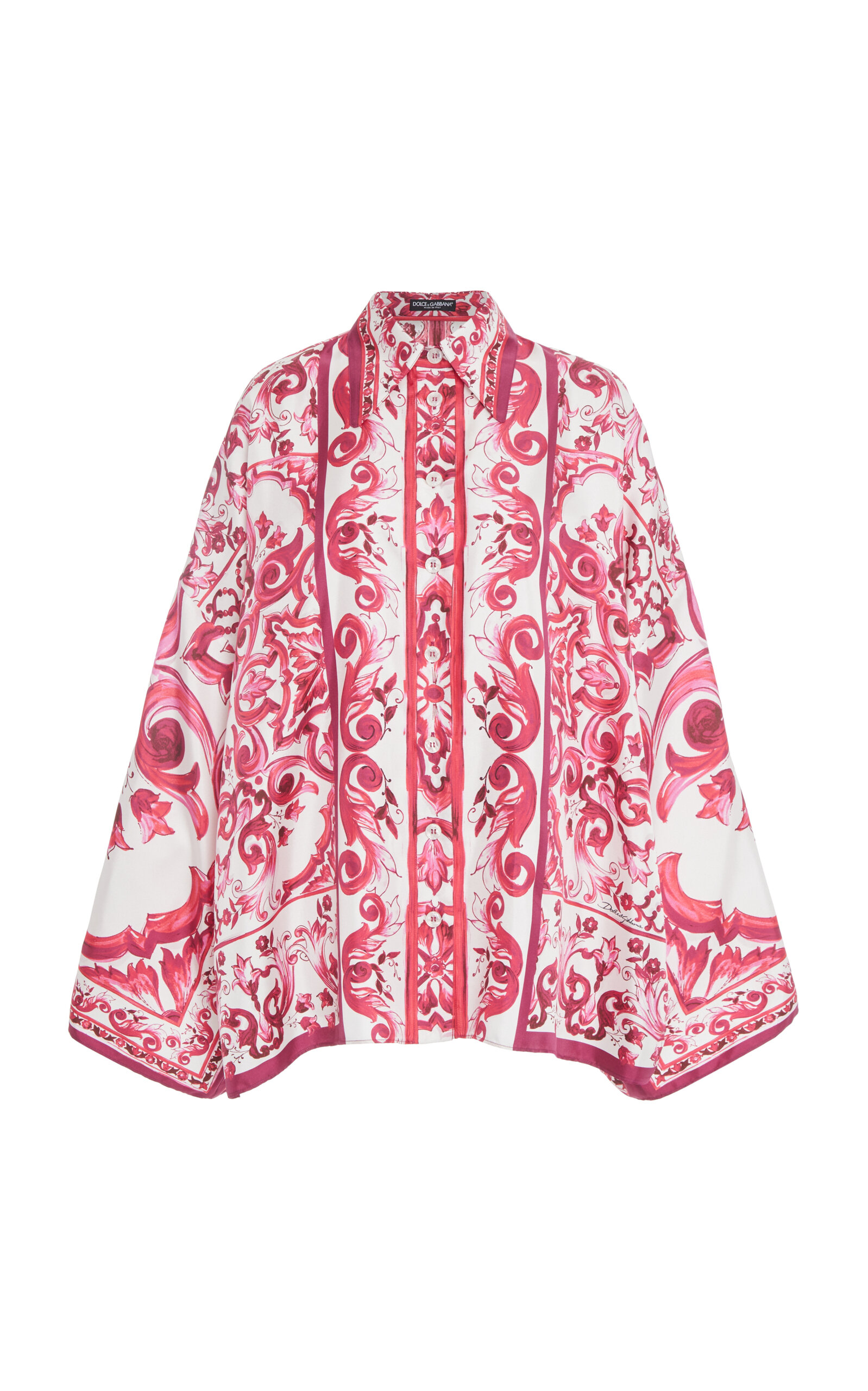 DOLCE & GABBANA SILK BUTTON-DOWN SHIRT