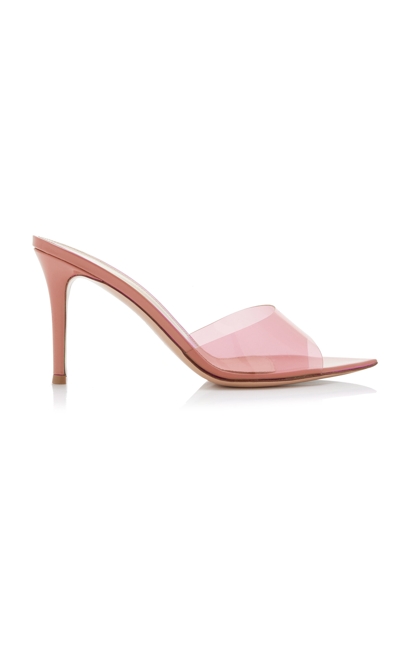 Gianvito Rossi Elle Leather And Pvc Sandals In Pink