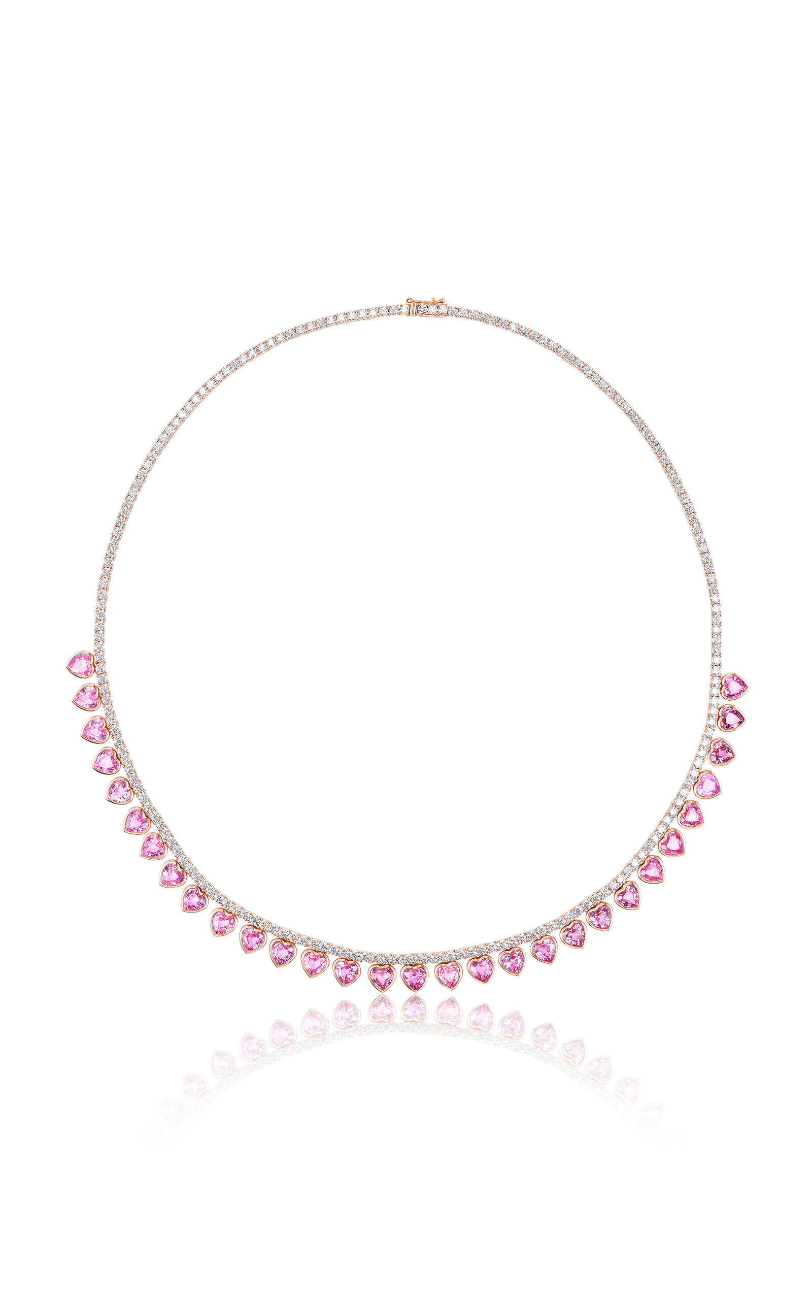 Emily P. Wheeler 18k Rose And White Gold Bride Necklace In Pink