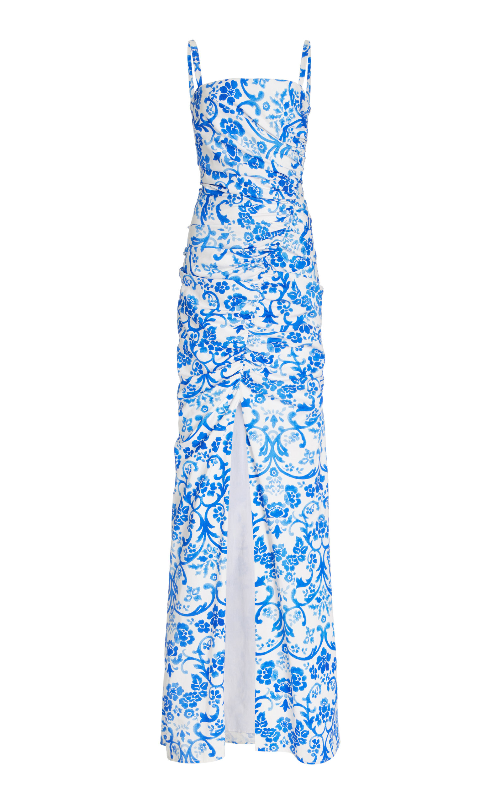 Carolina Herrera Floral-print Stretch Cotton Faille Gown In Print