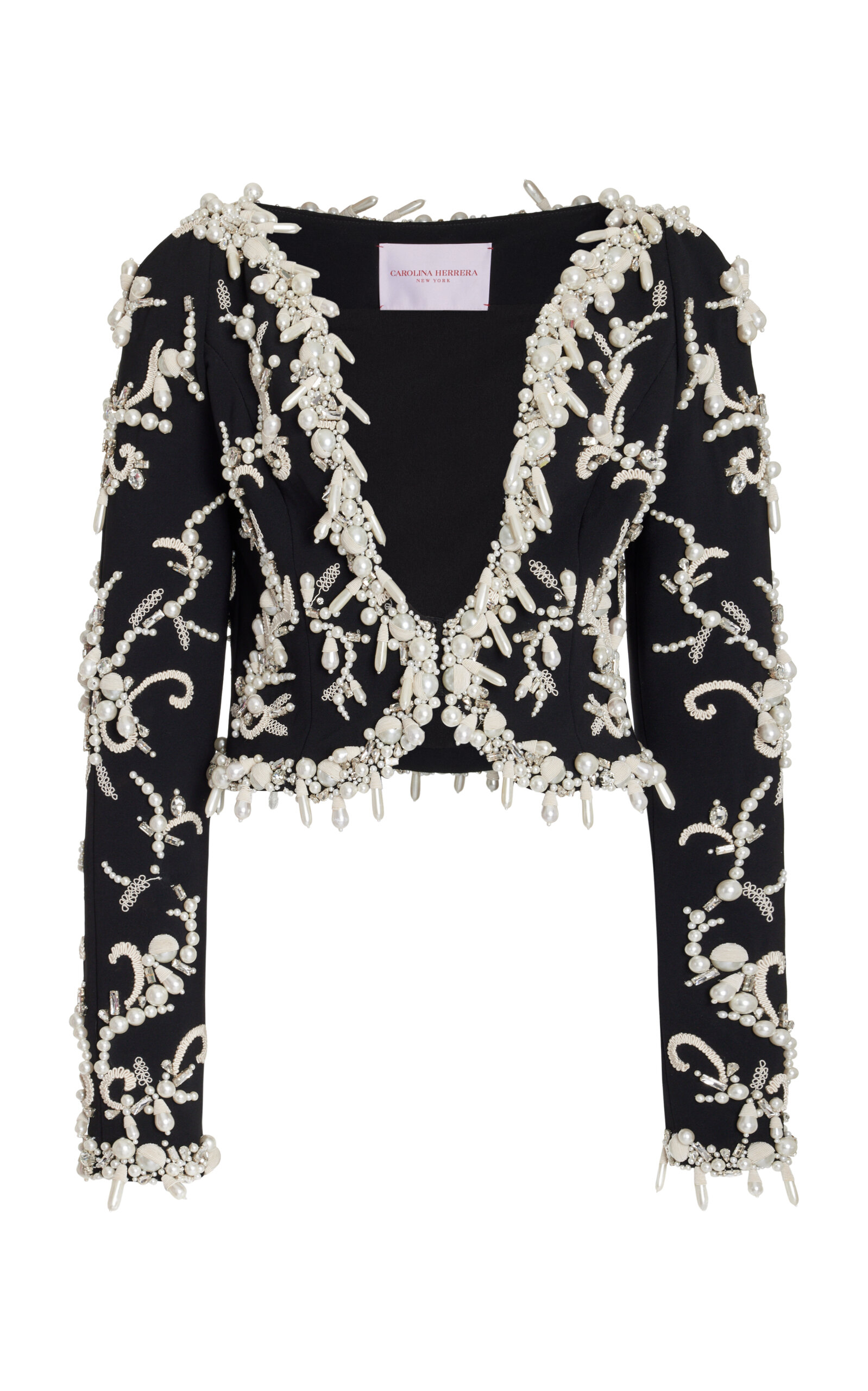 CAROLINA HERRERA WOMEN'S CROPPED EMBELLISHED MATADOR JACKET