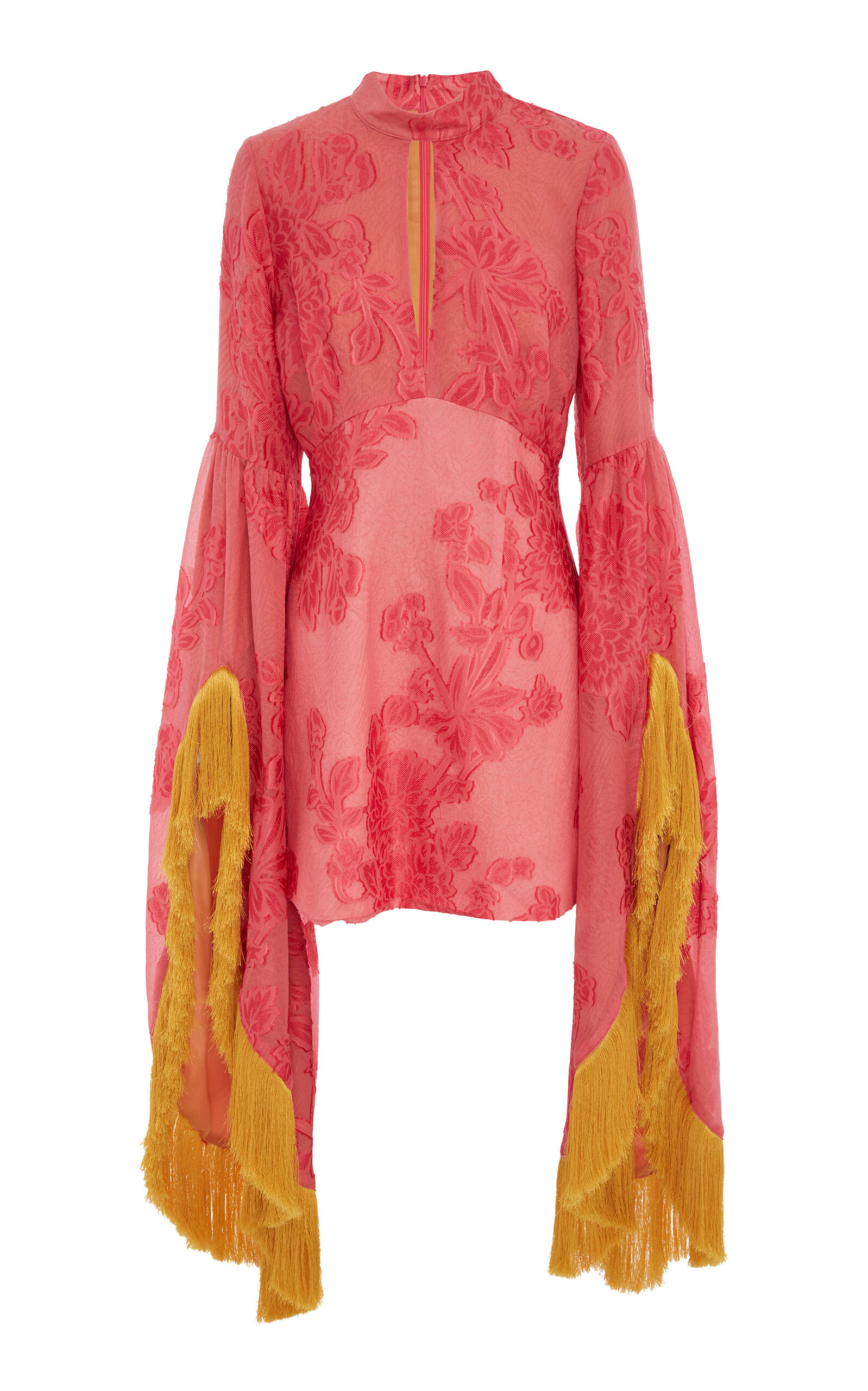 Alemais Women's Leonard Fringe Jacquard Mini Dress In Pink | ModeSens