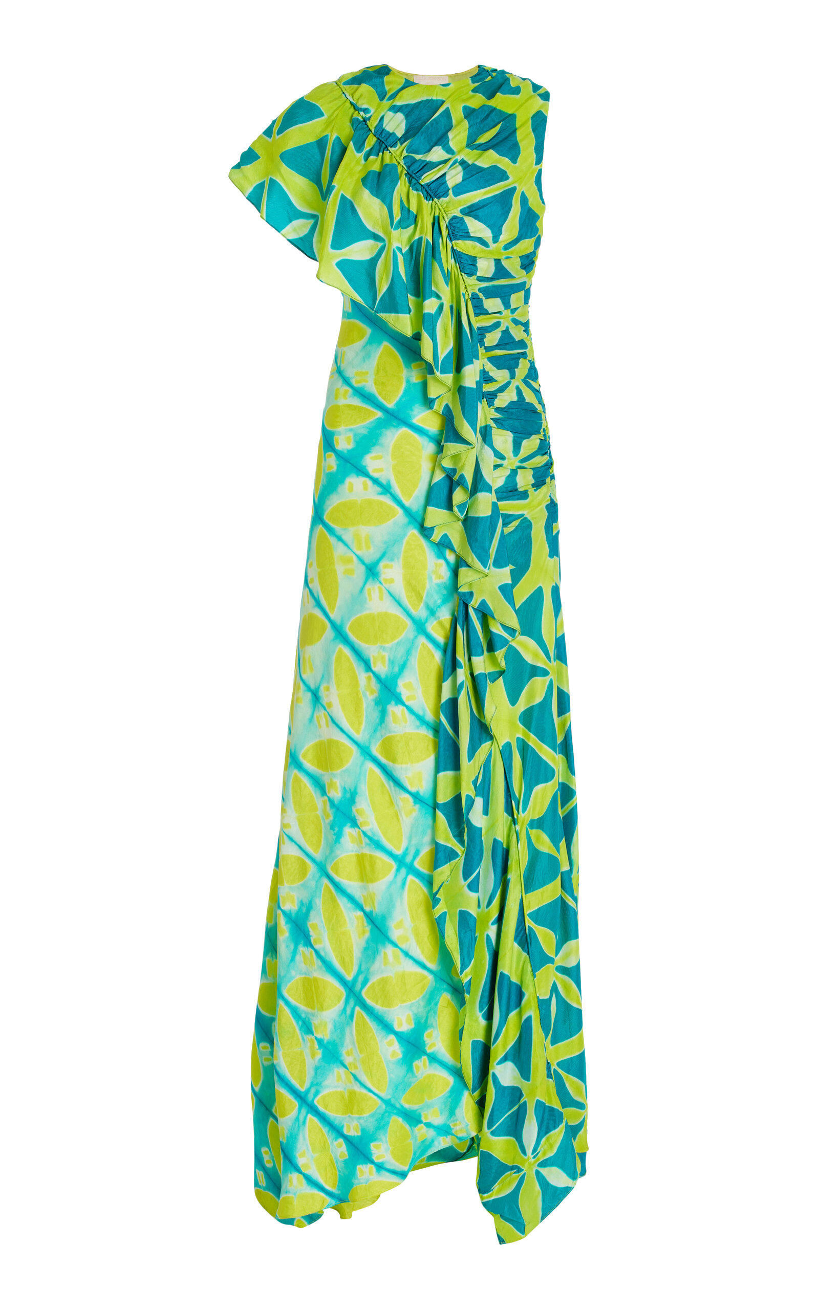 Ulla Johnson Women's Lali Ruffled Silk Maxi Dress In Green