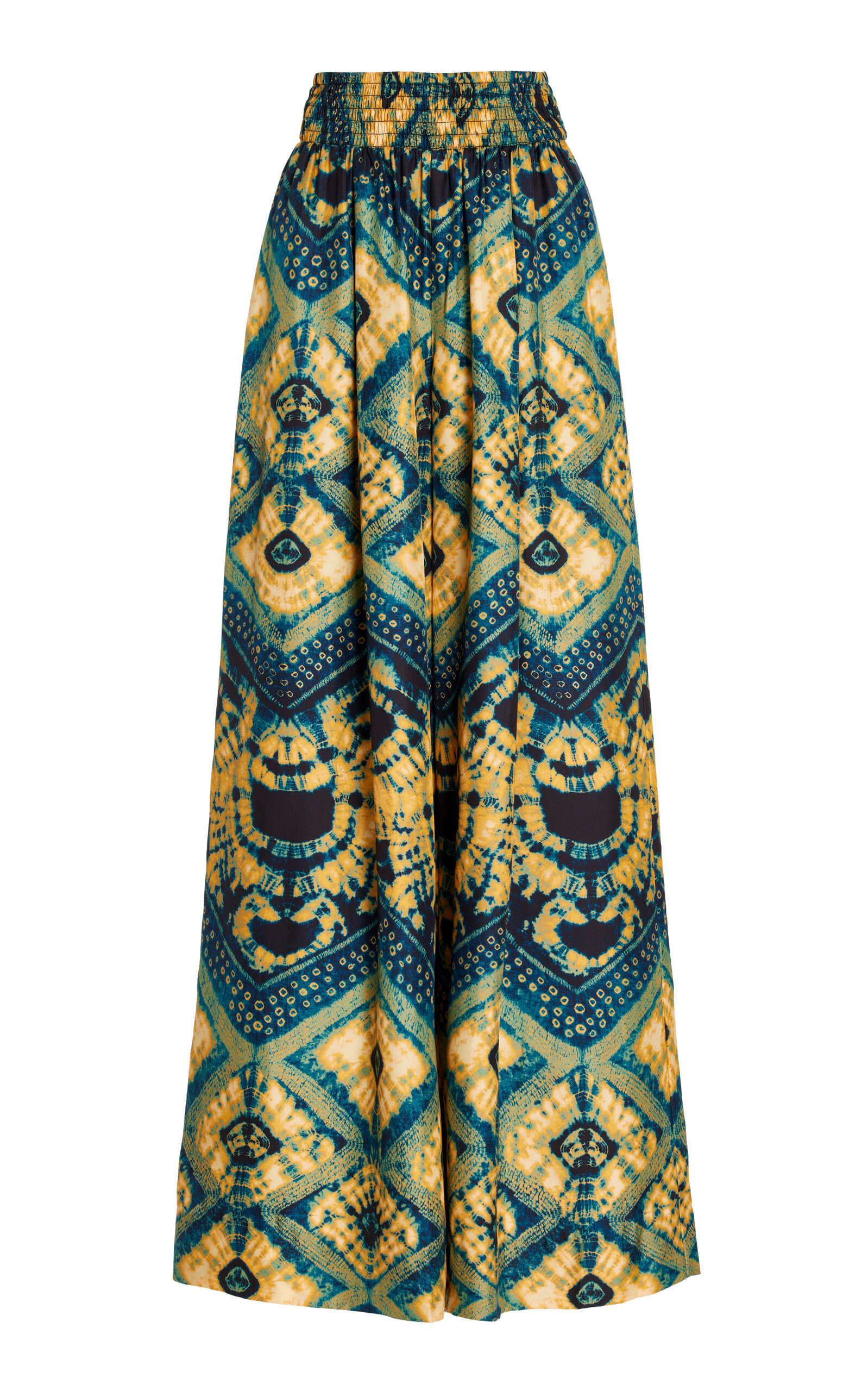 Shop Ulla Johnson Clemence Silk Wide-leg Pants In Print