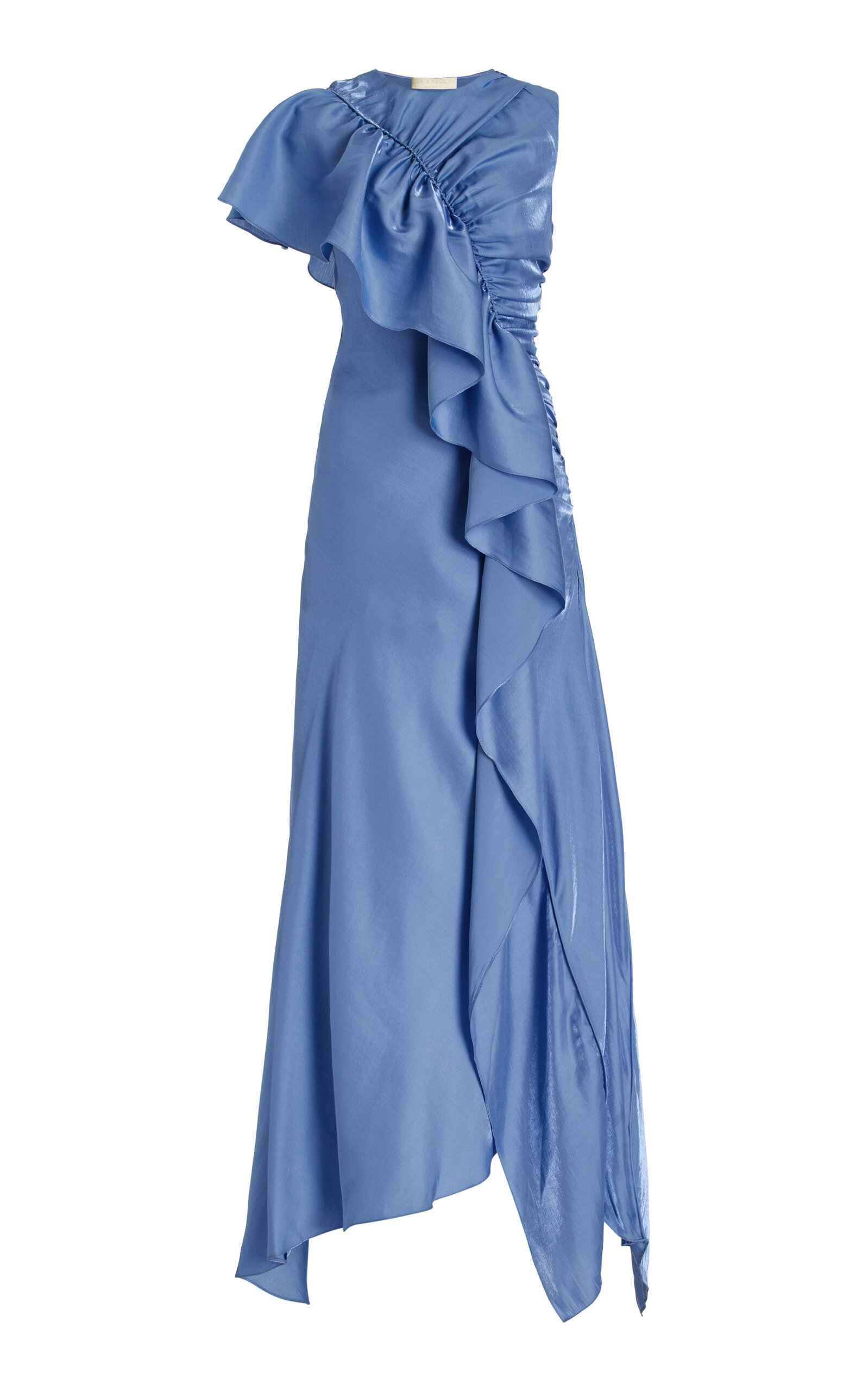 Ulla Johnson Lali Ruffled Maxi Dress In Blue