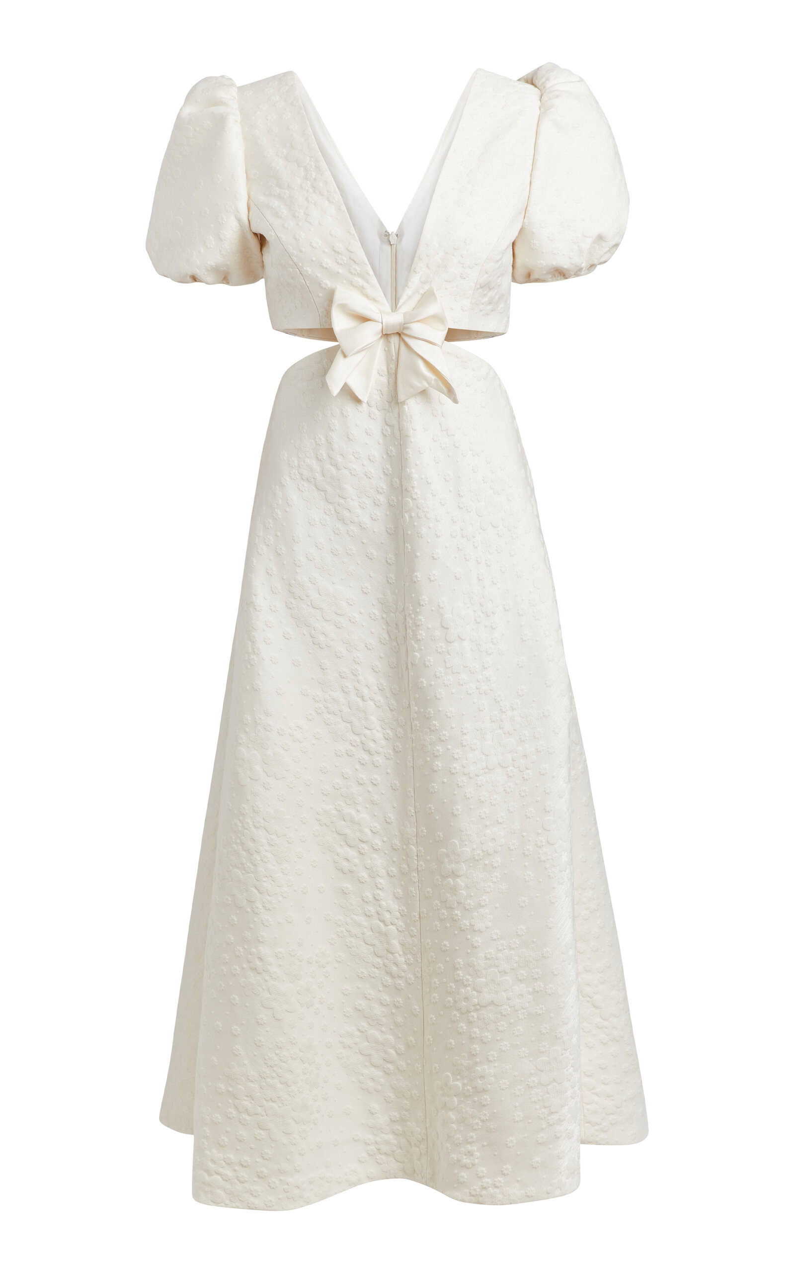 Markarian Patti Brocade Midi Dress In White