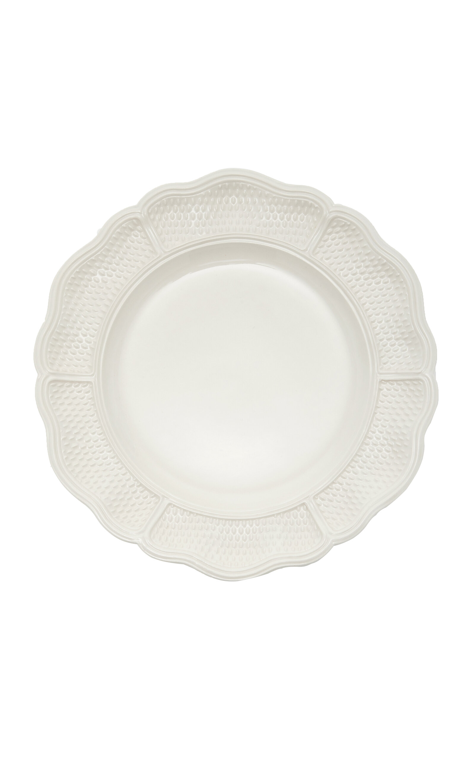 Moda Domus Dots Creamware Dinner Plate - White
