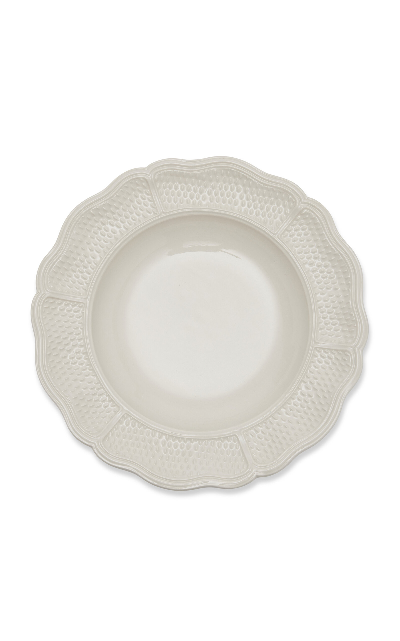 Moda Domus Doots Creamware Soup Plate In White