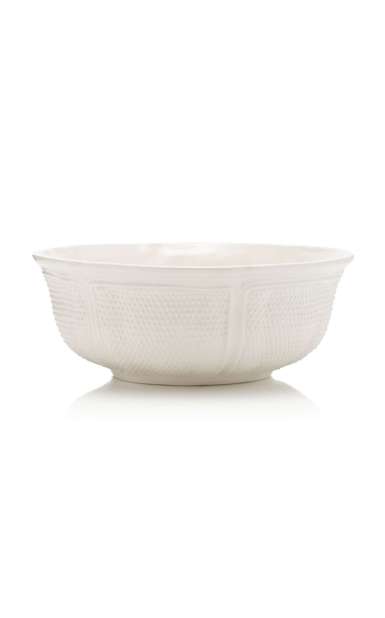Moda Domus Large Doots Creamware Salad Bowl In White