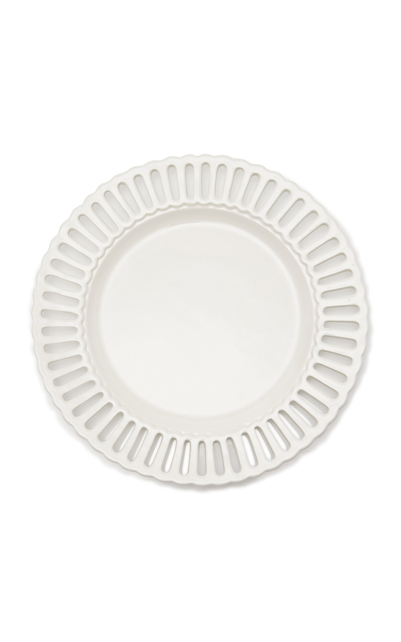 Moda Domus Balconata Creamware Charger Plate In White