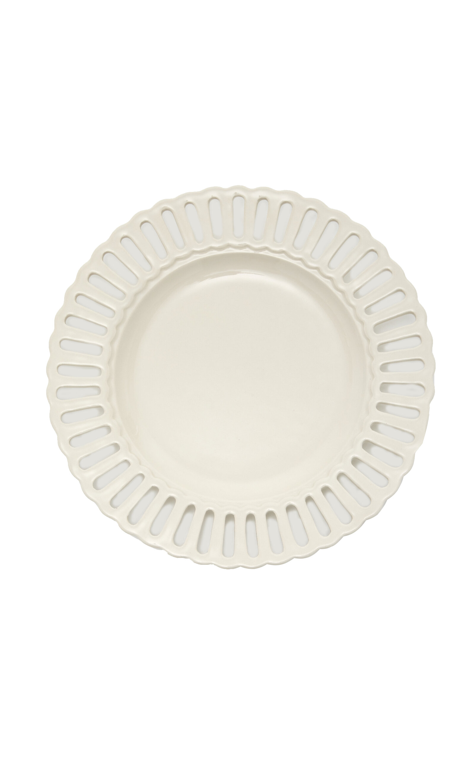 Moda Domus Balconata Creamware Dinner Plate In White