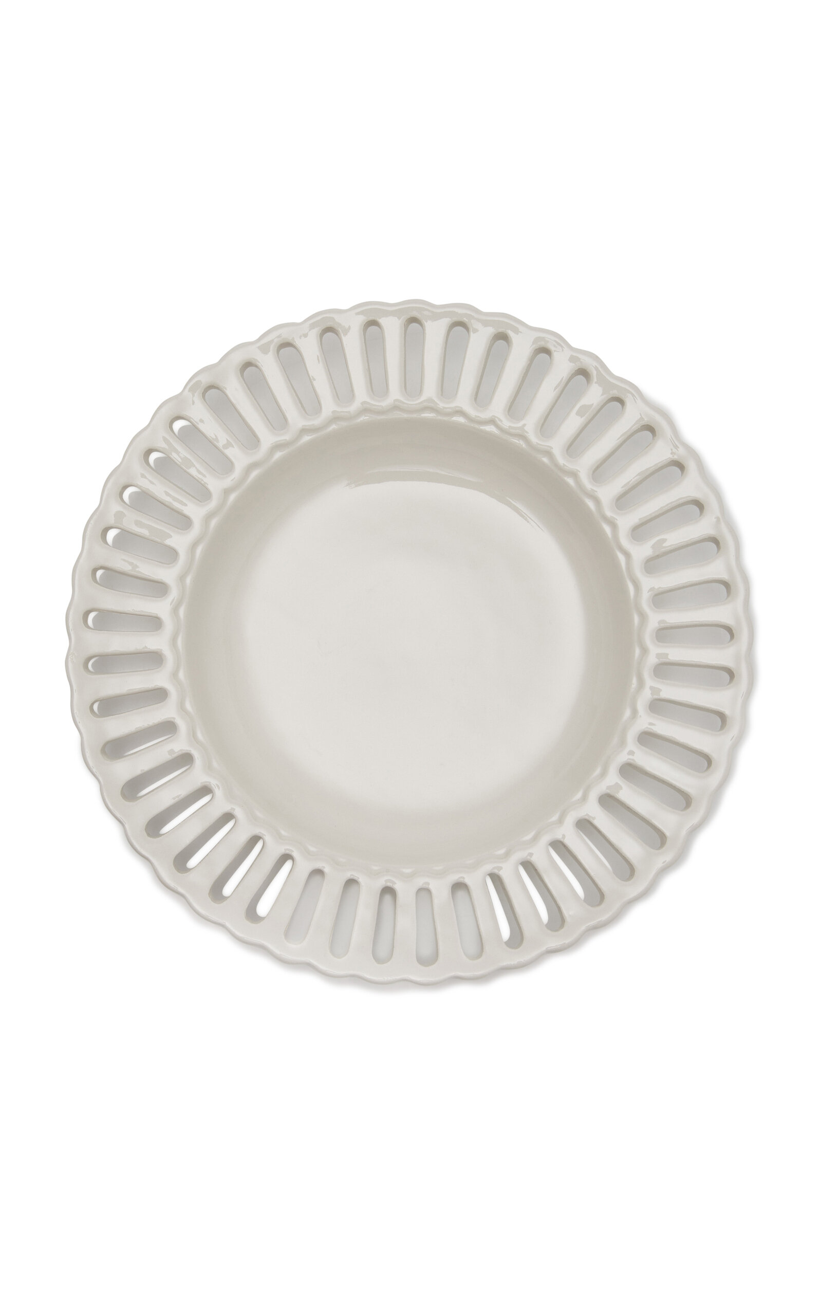 Moda Domus Balconata Creamware Soup Plate In White