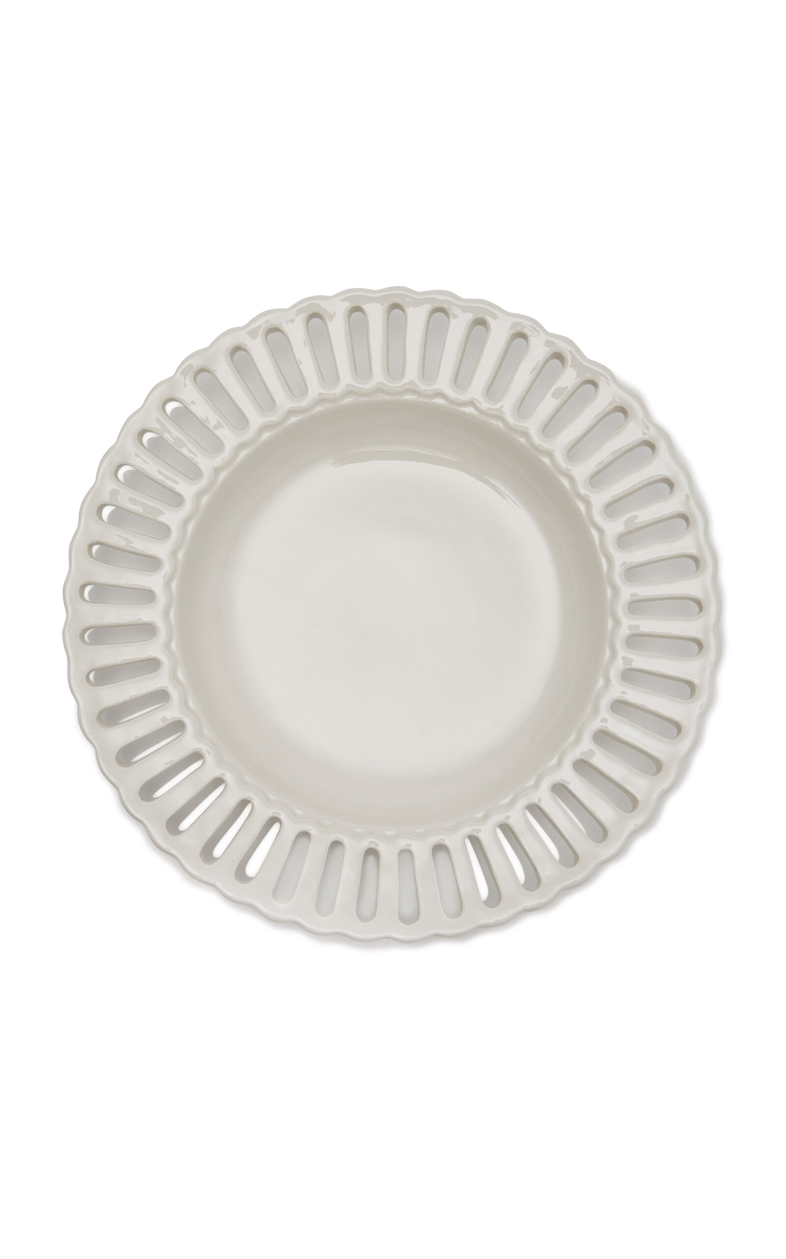 Moda Domus Balconata Creamware Soup Plate - White