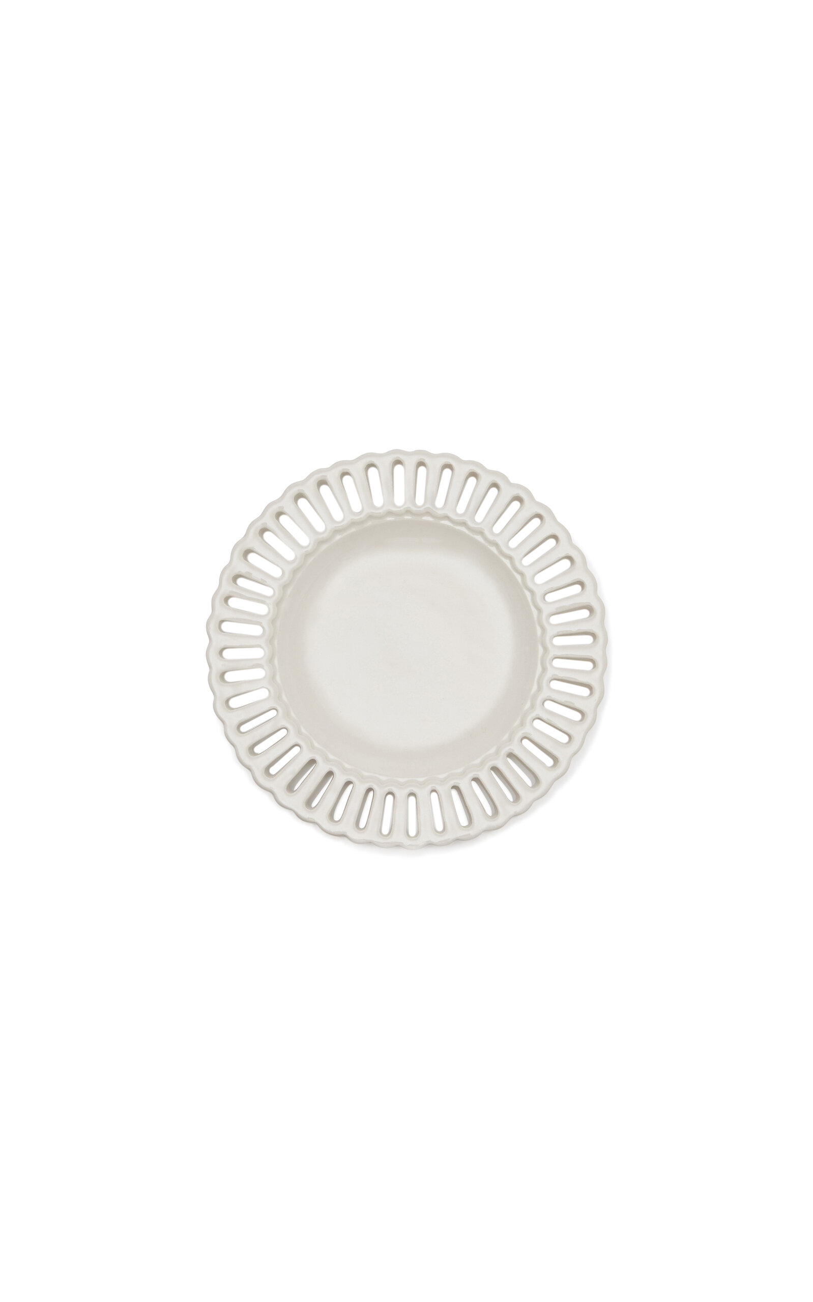 Moda Domus Balconata Creamware Dessert Plate In White