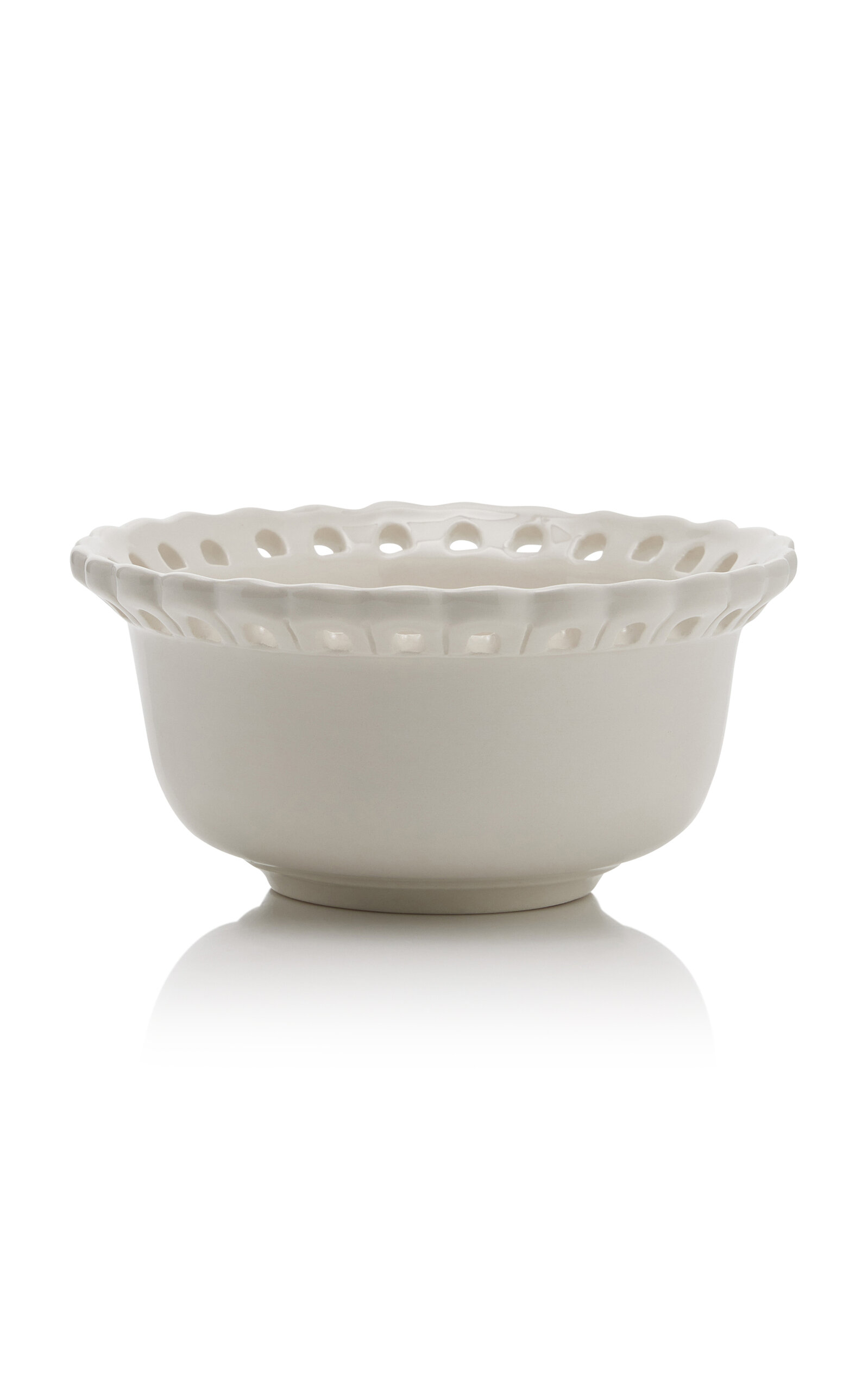 Moda Domus Balconata Creamware Consommé Bowl In White