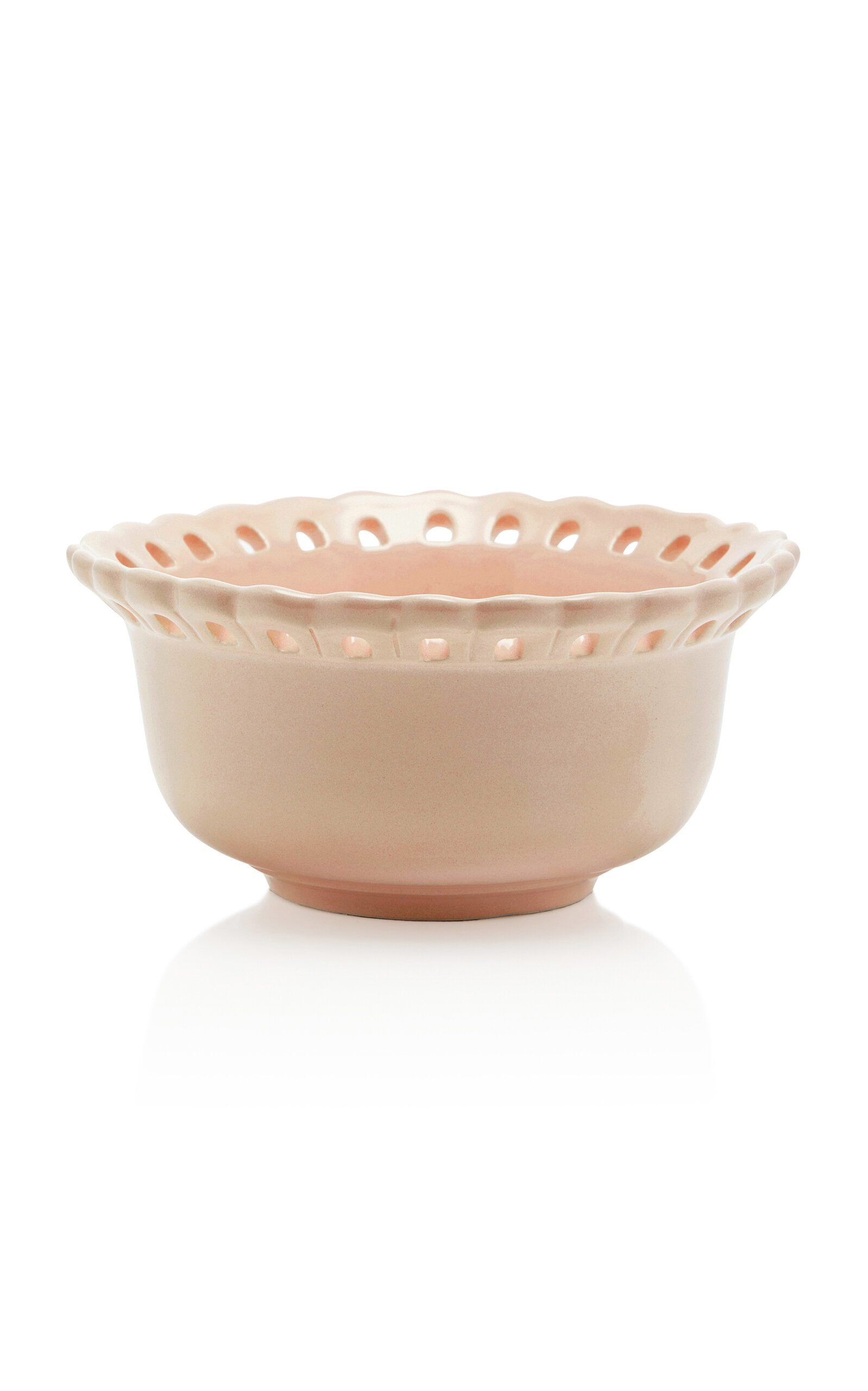 Shop Moda Domus Balconata Creamware Consommé Bowl In Pink