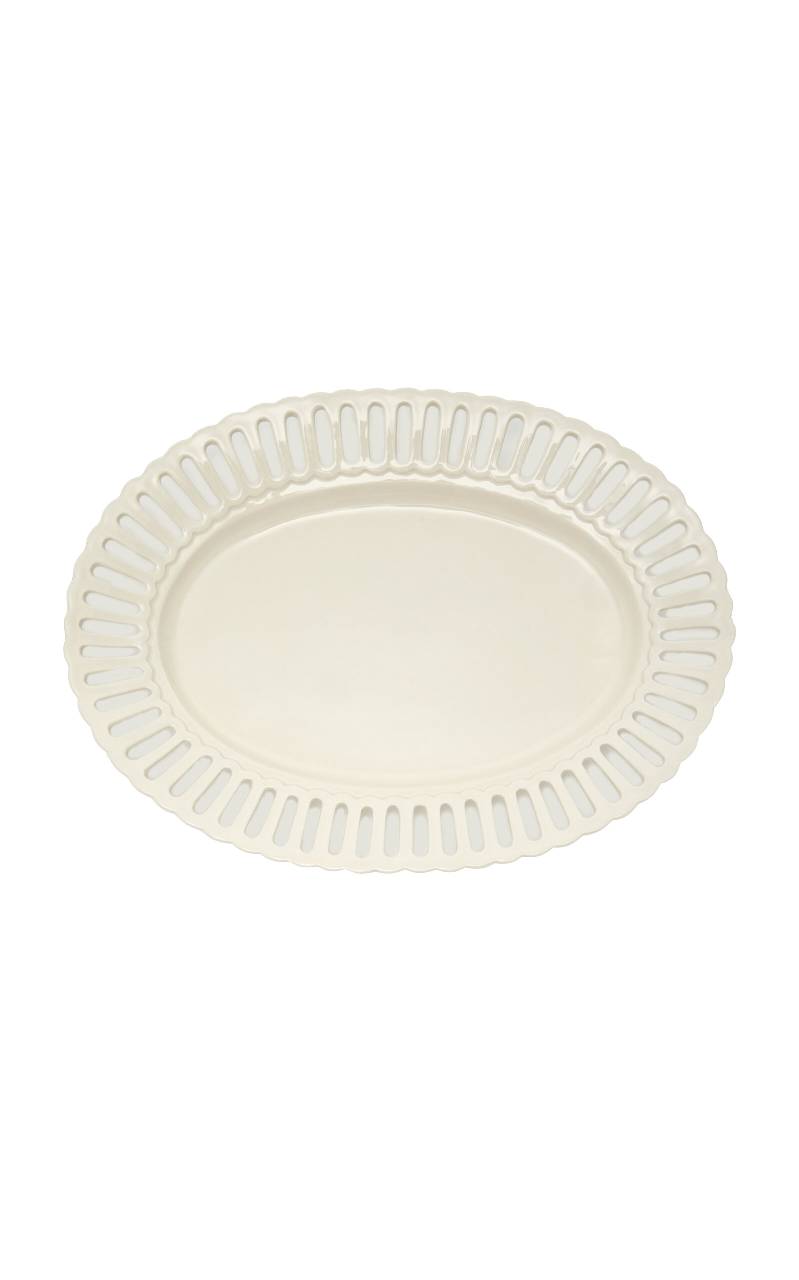 Moda Domus Balconata Creamware Serving Tray In White