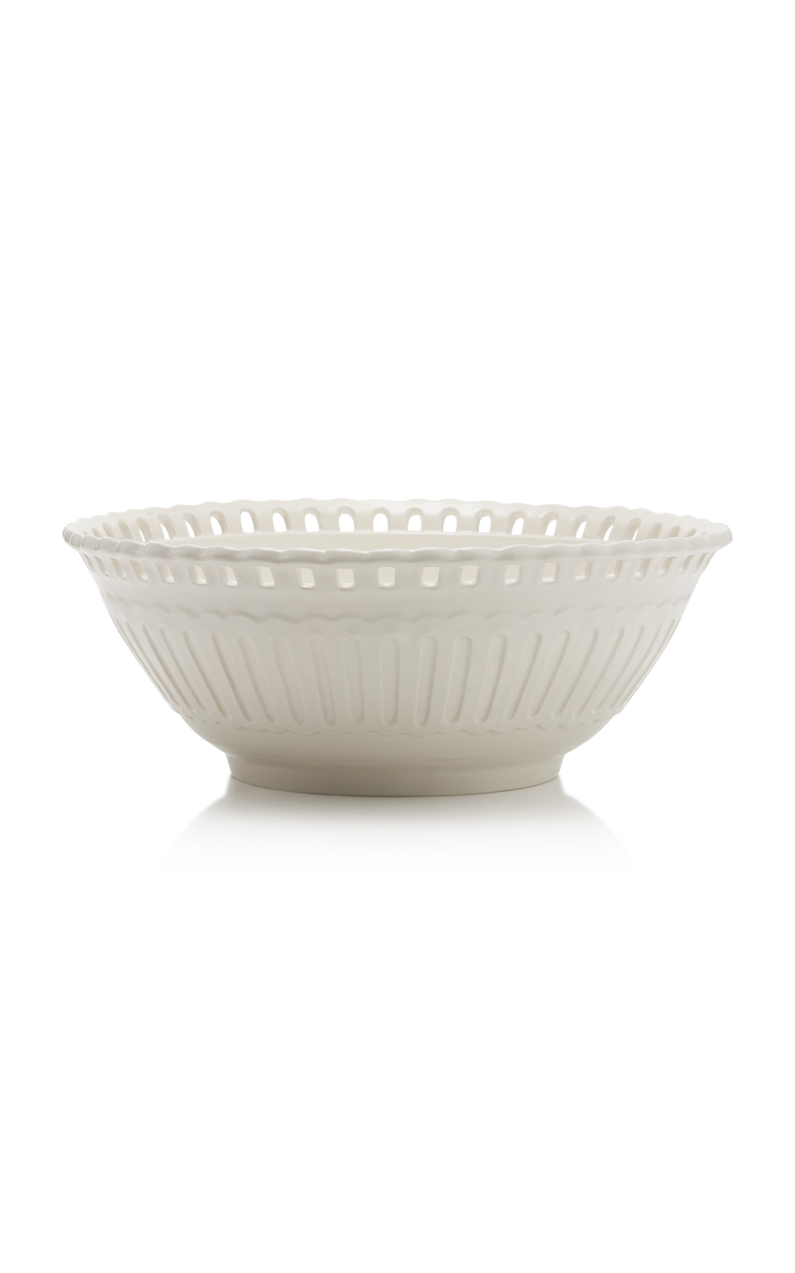 Moda Domus Large Balconata Creamware Salad Bowl In White