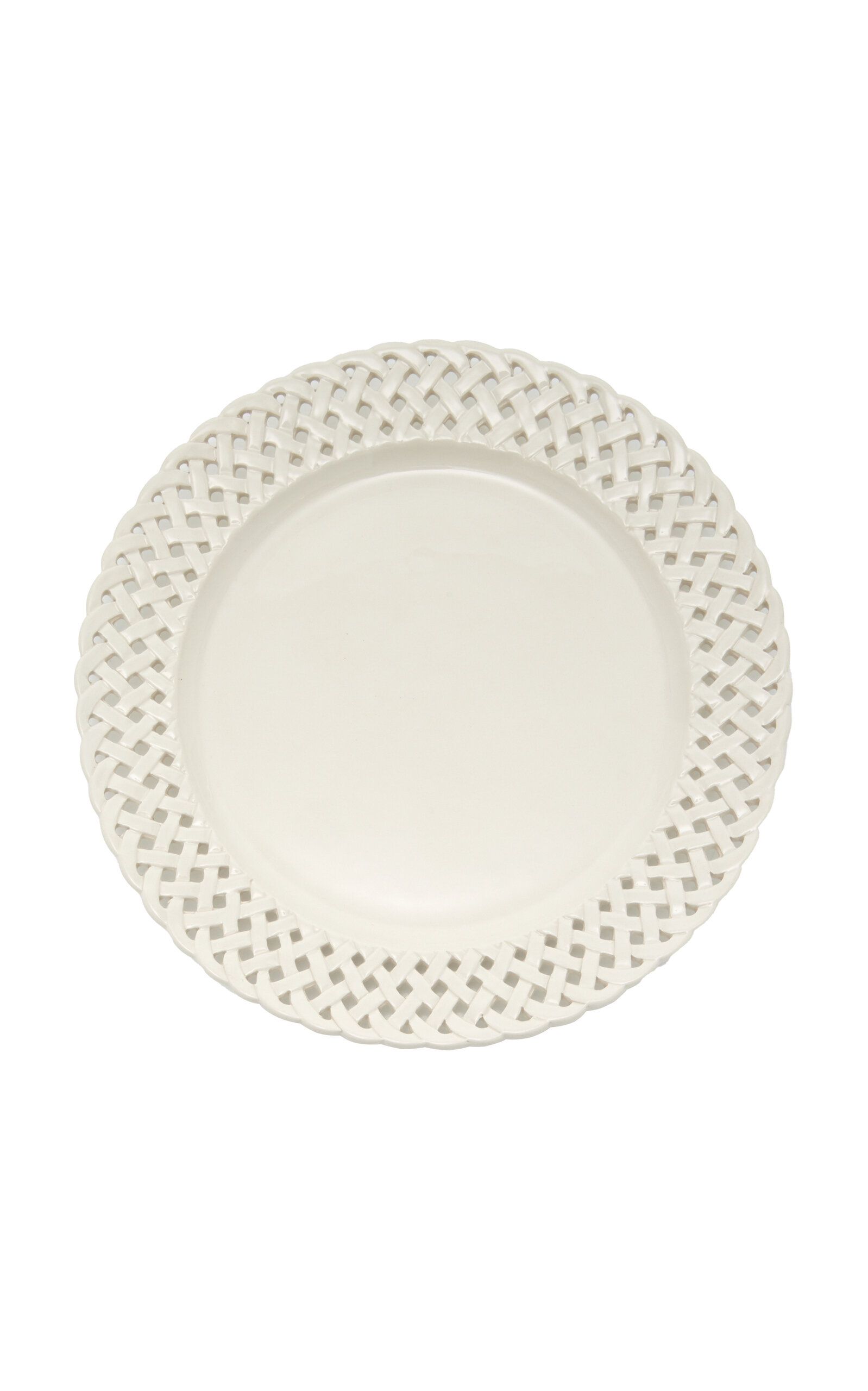 Moda Domus Hopenwork Creamware Charger Plate In White