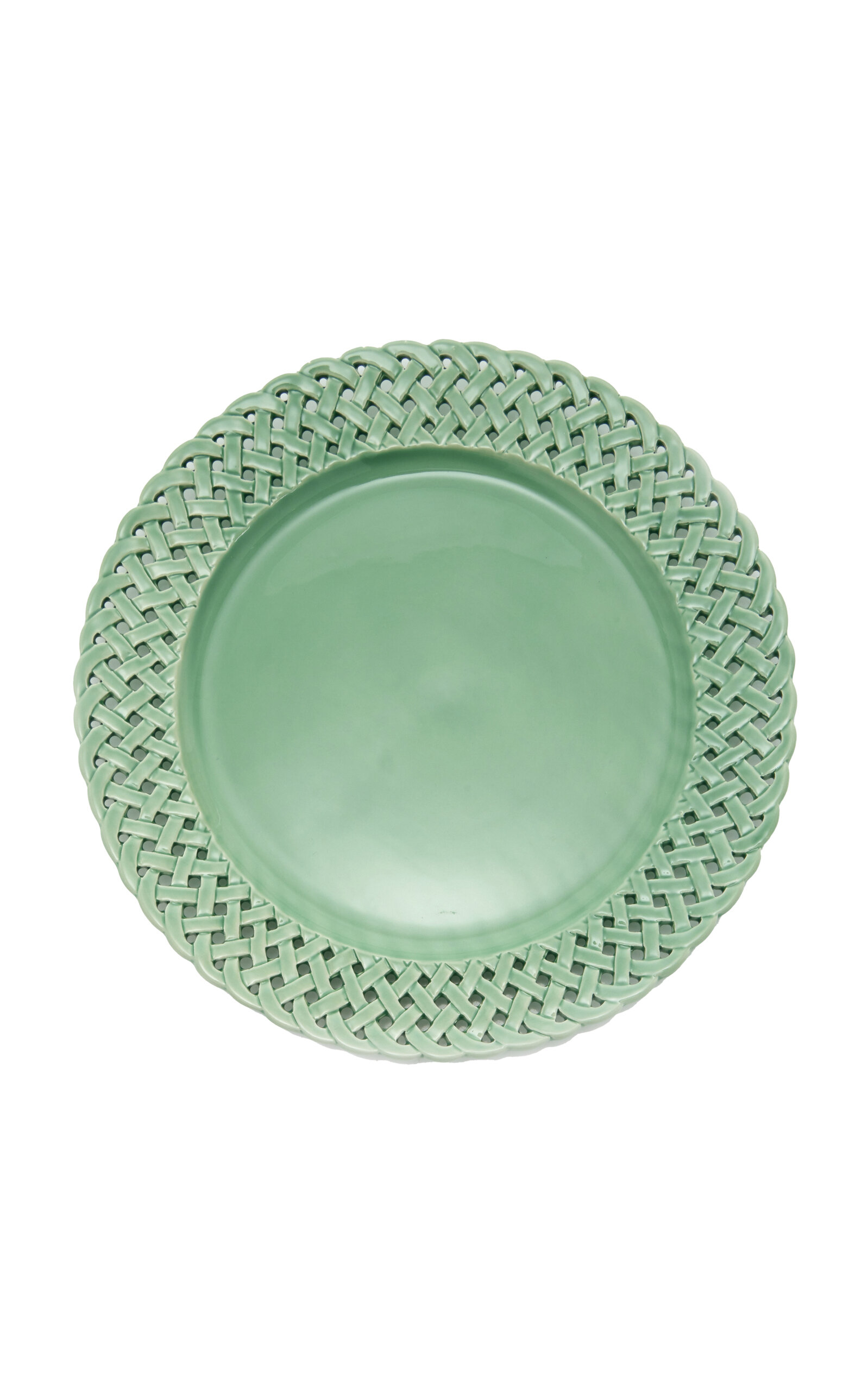 Moda Domus Hopenwork Creamware Charger Plate In Green