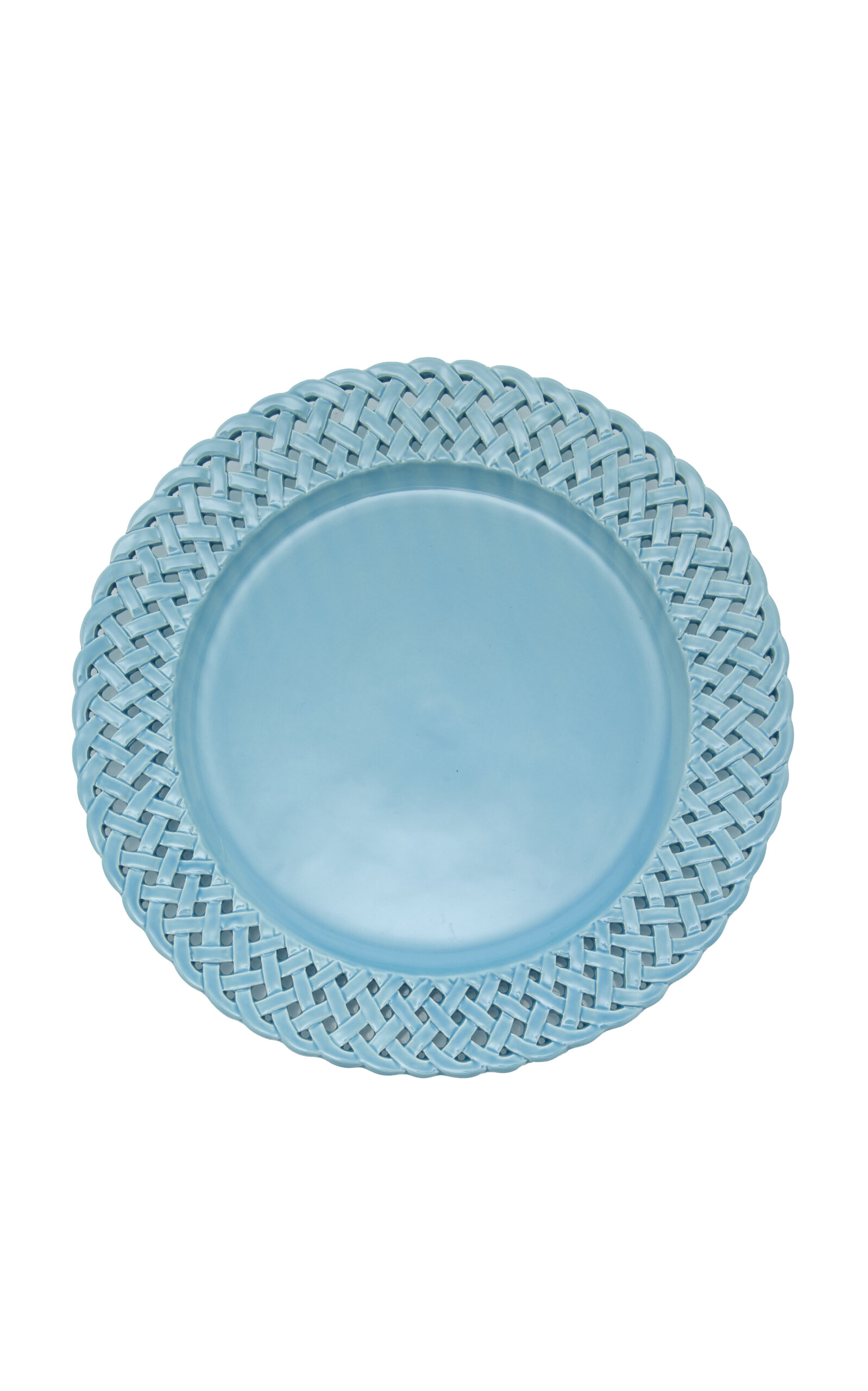 Moda Domus Hopenwork Creamware Charger Plate In Blue